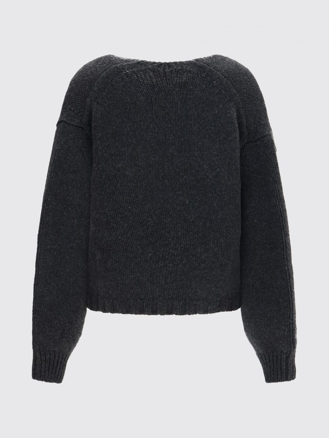KHAITE JERSEY: Cárdigan Khaite de puro cachemir con escote en V profundo, Negro - Img 3
