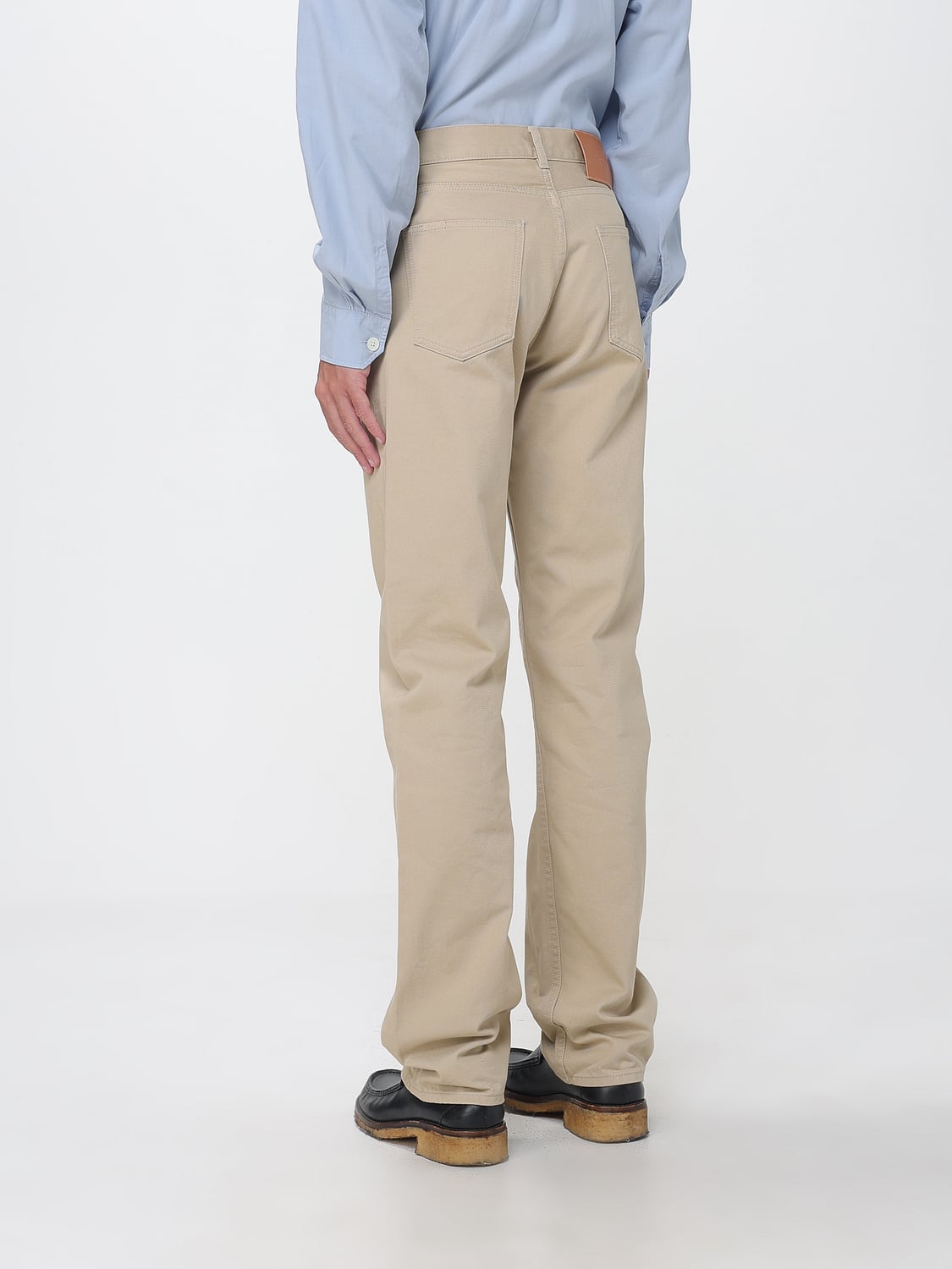 JW ANDERSON JEANS: JW Anderson Mid-Rise Straight-Leg Cotton Denim Jeans, Beige - Img 2