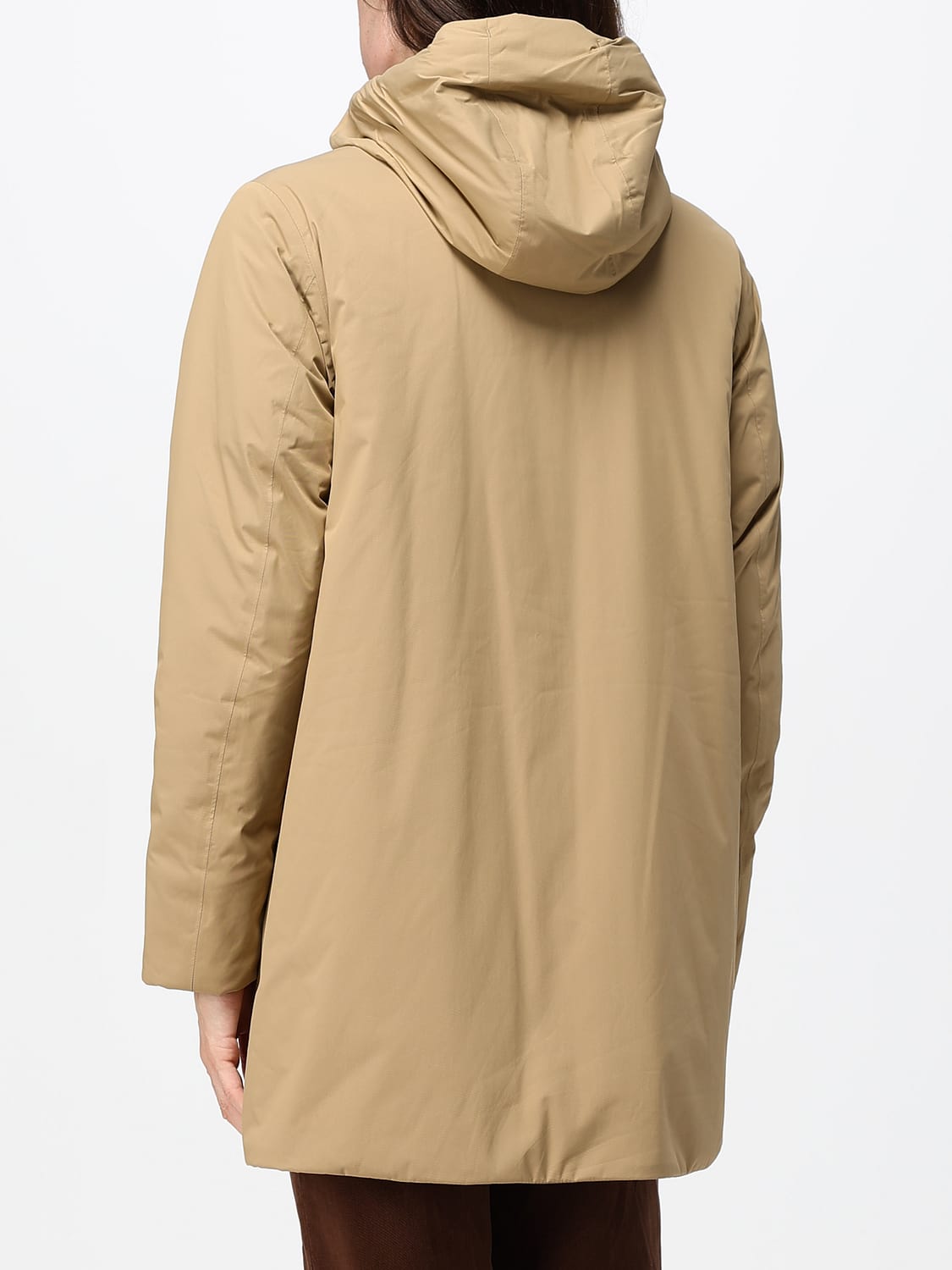 K-WAY JACKET: K-Way Sophie Short Hooded Jacket, Padded and Waterproof in Technical Fabric, Beige - Img 2