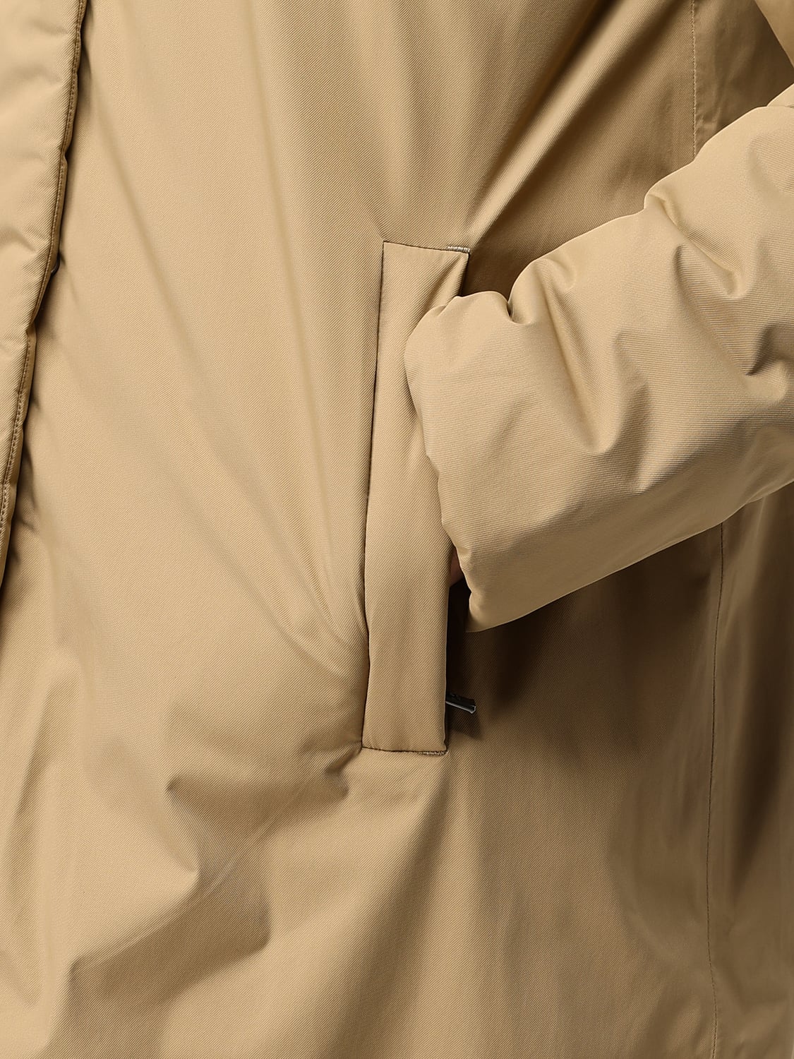 K-WAY JACKET: K-Way Sophie Short Hooded Jacket, Padded and Waterproof in Technical Fabric, Beige - Img 4