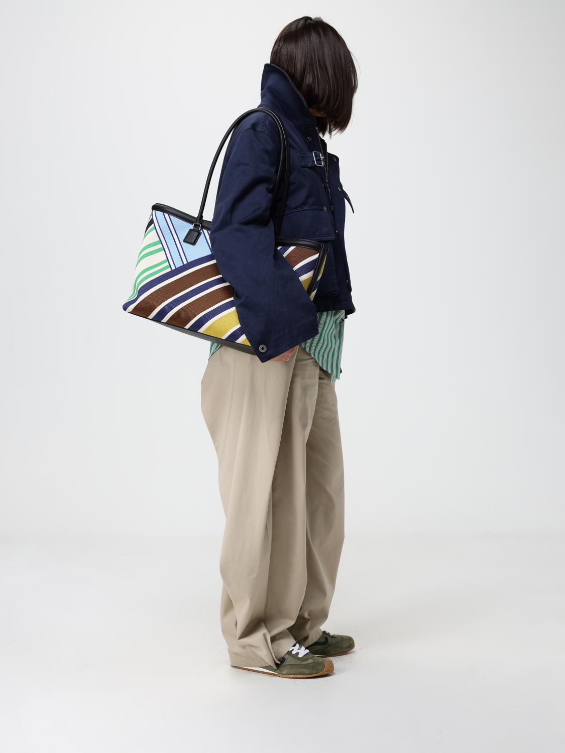 LOEWE CHAQUETA: Chaqueta corta Loewe estilo camisa de algodón con cuello de terciopelo, Azul Oscuro - Img 2