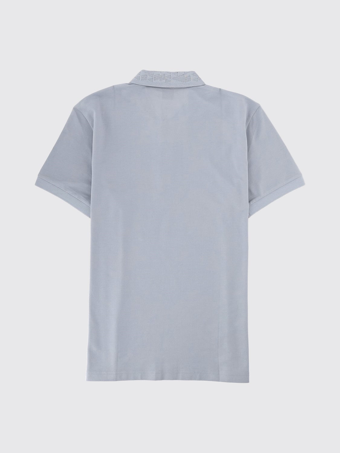 BOSS POLO: Polo Boss à manches courtes en coton avec logo contrastant, Gris - Img 3