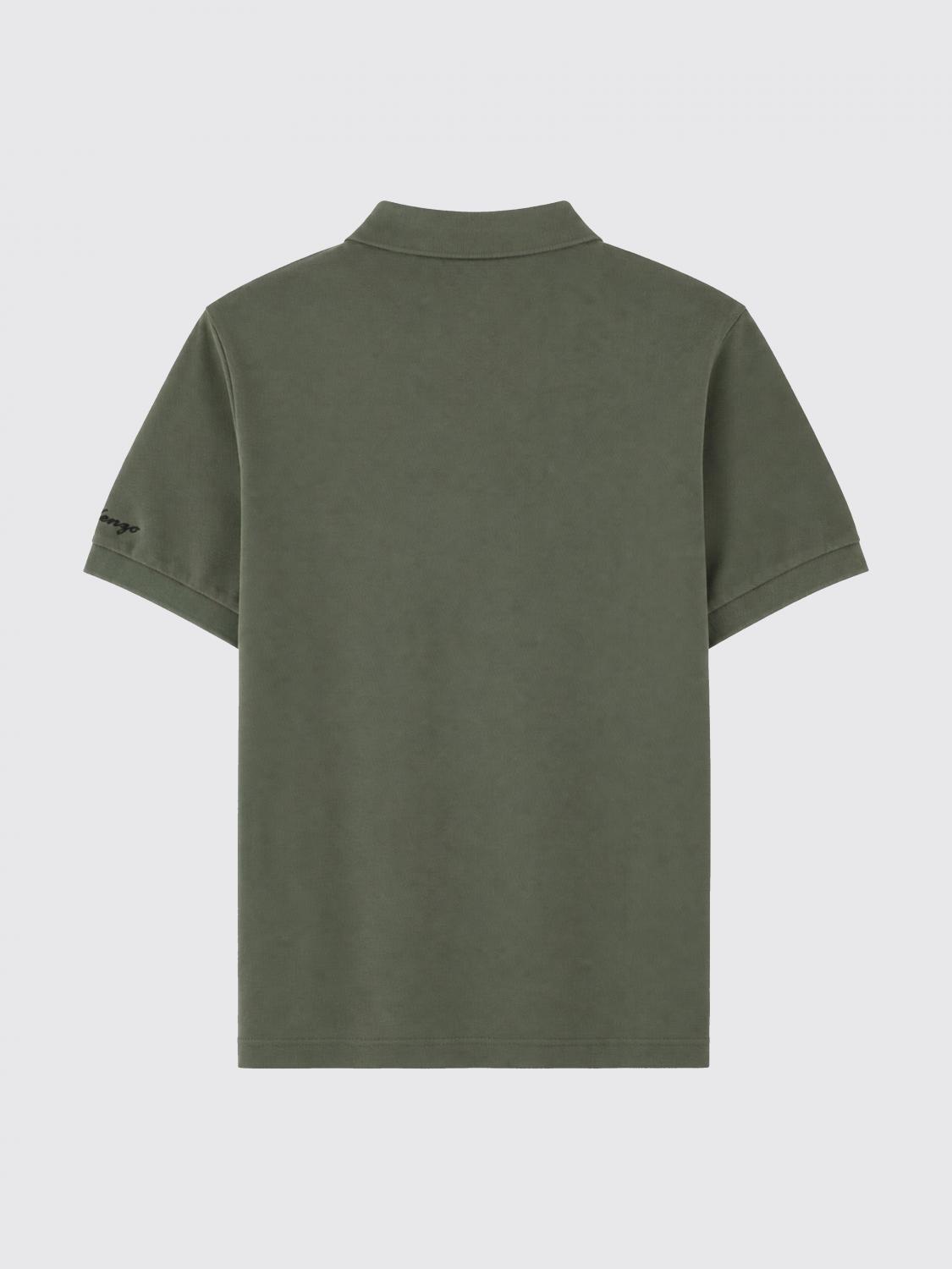 KENZO POLO: Polo Kenzo de manga corta en algodón con parche del logo, Verde - Img 3