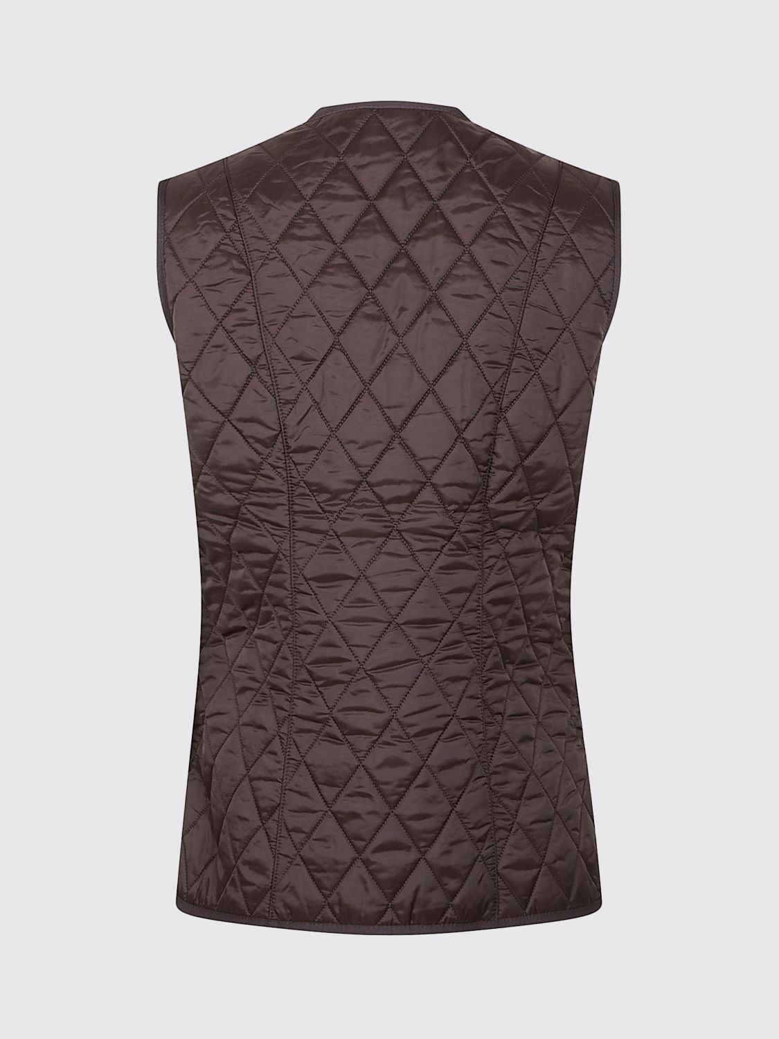 BARBOUR WESTE: Barbour Betty Gesteppte Weste aus recyceltem Nylon mit V-Ausschnitt, Braun - Img 3