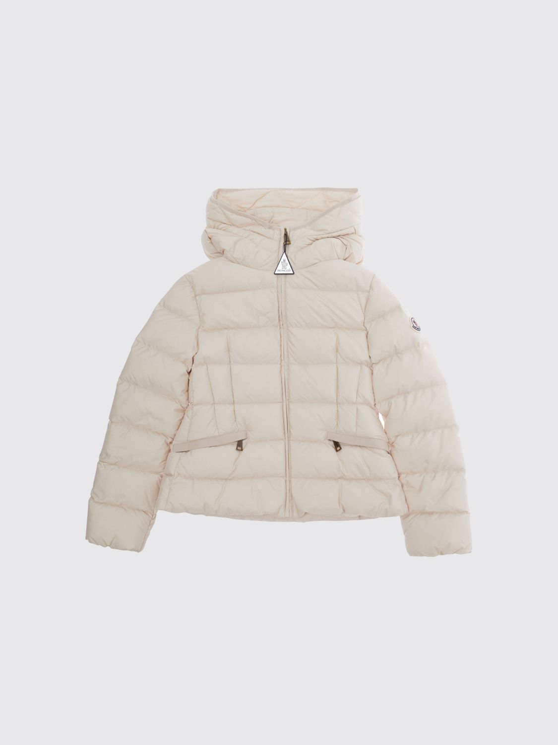 MONCLER 재킷: Moncler 남아용 아보체 퀼팅 나일론 후드 다운 재킷, 핑크 - Img 1
