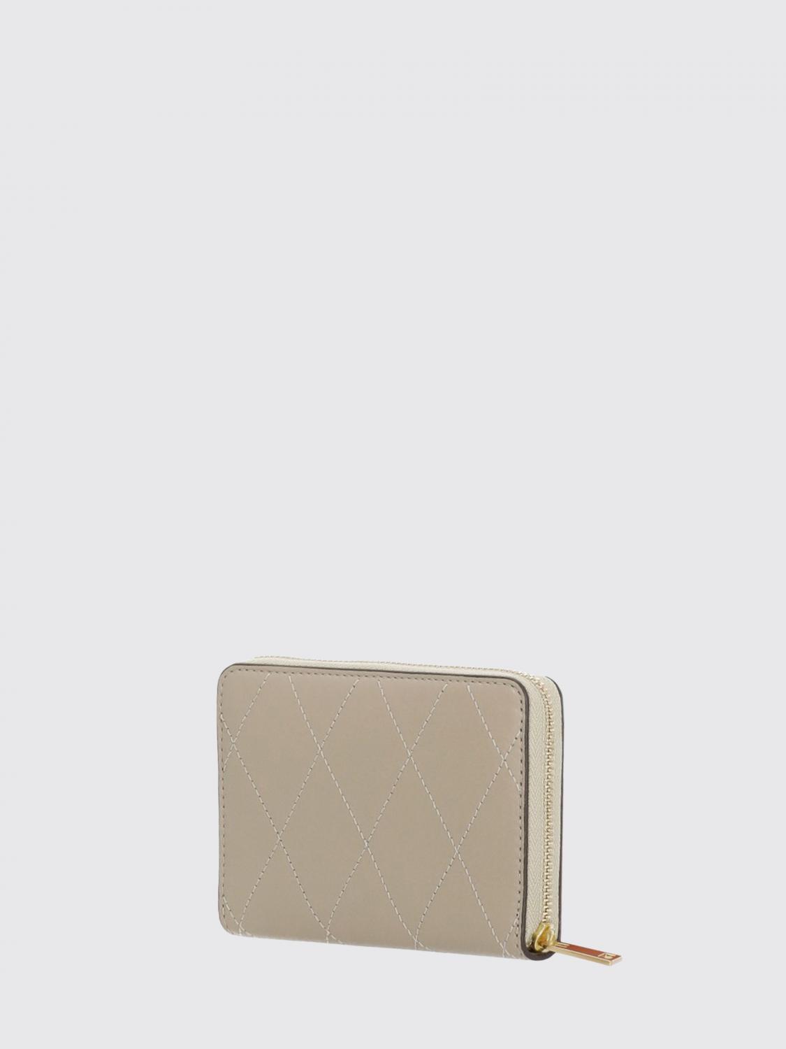 TORY BURCH 钱包: TORY BURCH Charlie 系列小号 Double T 徽标皮革拉链钱包, 米色 - Img 2