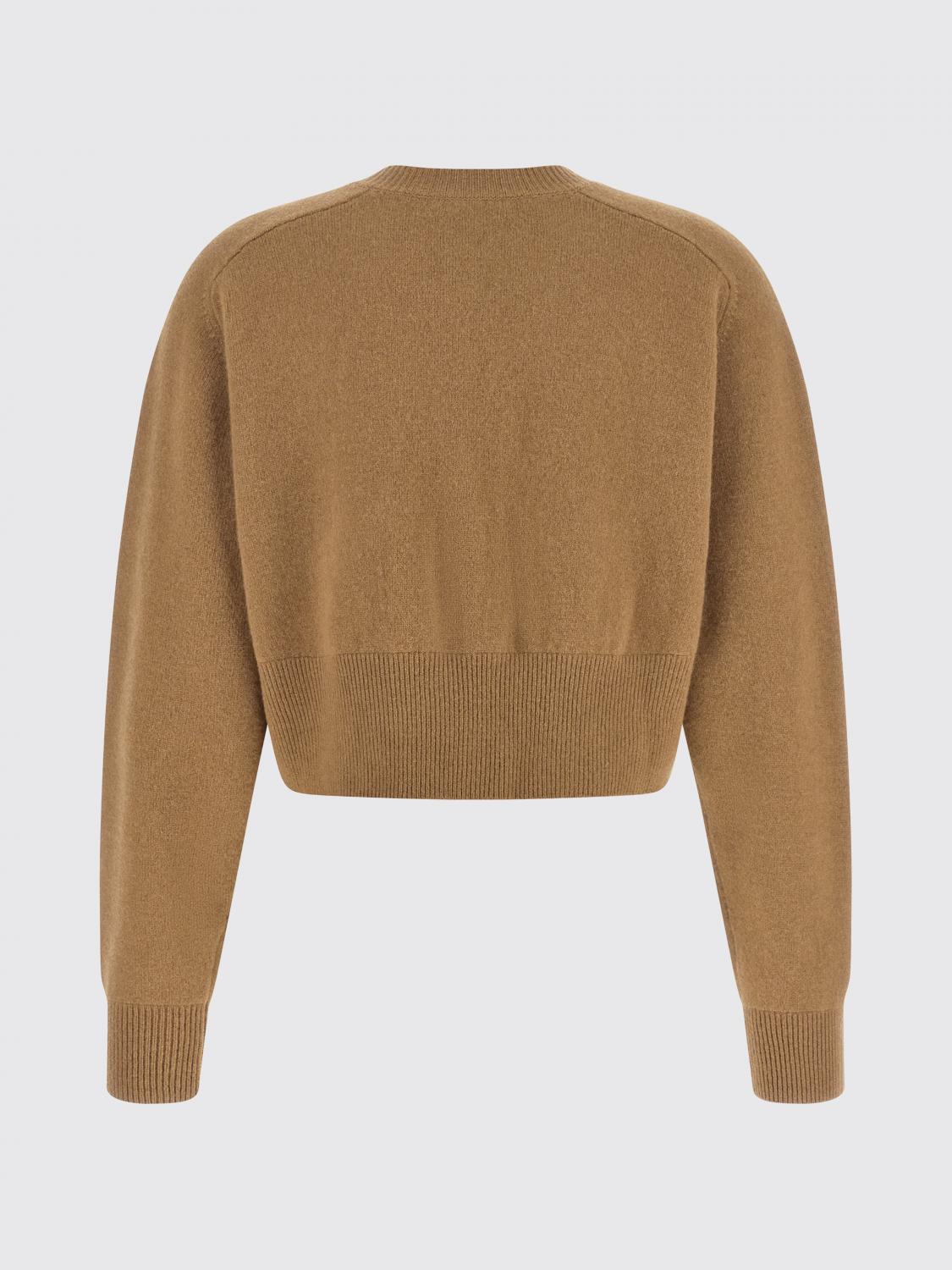 ELISABETTA FRANCHI JERSEY: Cárdigan corto de mezcla de lana y cachemira de Elisabetta Franchi, Marrón - Img 3