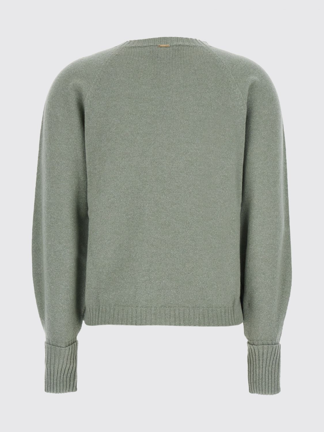 TWINSET PULL: Pull Twinset en mélange de laine et cachemire avec fil lurex, Vert - Img 3