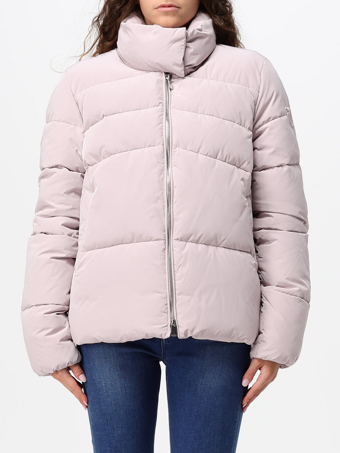 PINKO GIACCA: Piumino corto Pinko in nylon trapuntato idrorepellente con collo alto, Viola - Img 1