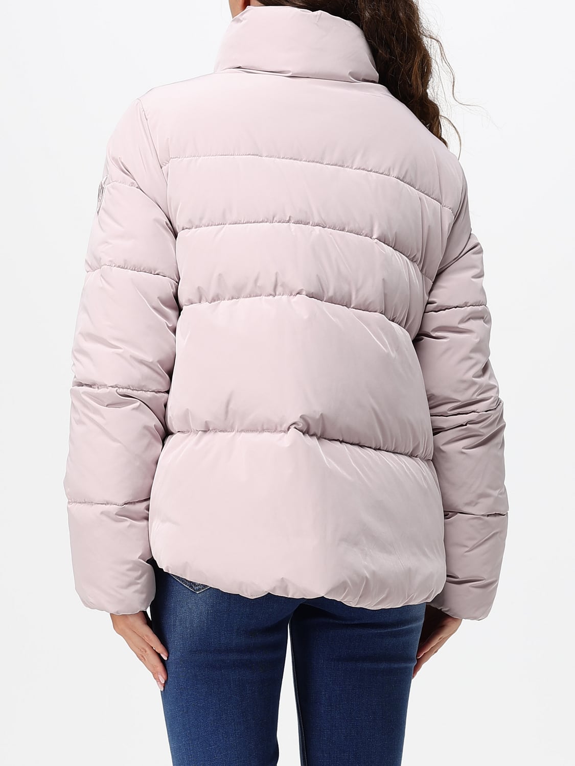 PINKO GIACCA: Piumino corto Pinko in nylon trapuntato idrorepellente con collo alto, Viola - Img 2