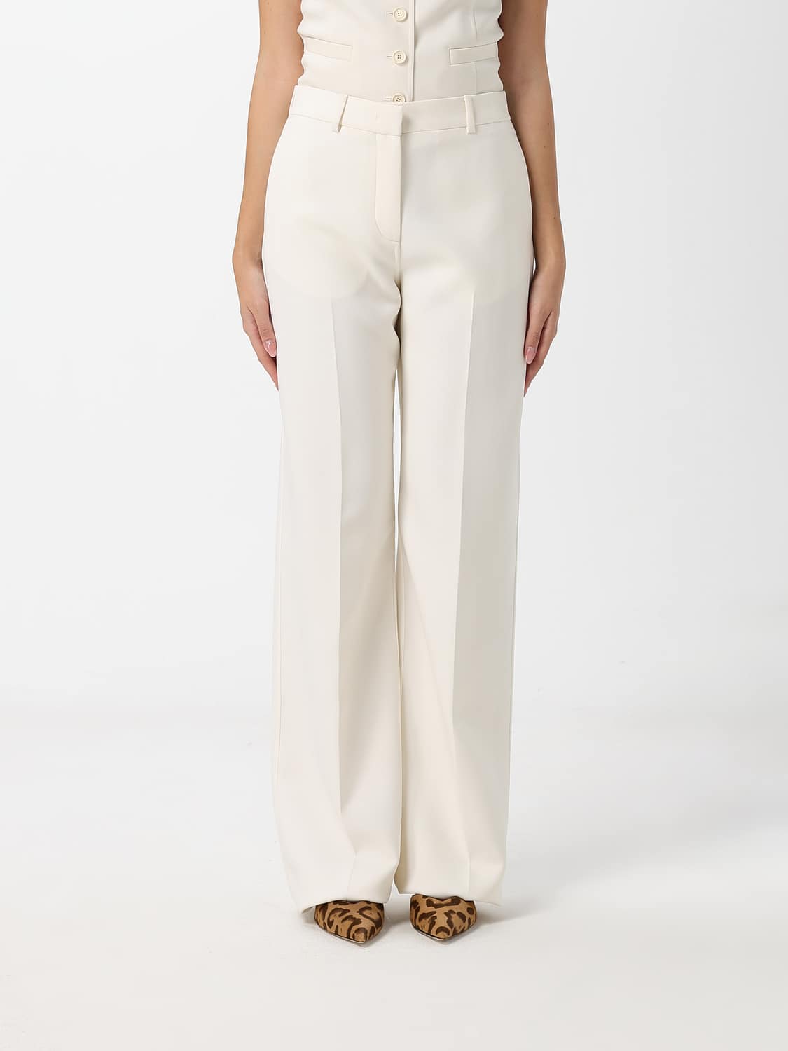 FENDI PANTALONES: Pantalones mujer Fendi, Blanco - Img 1