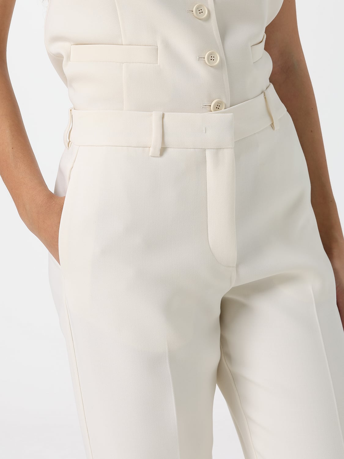 FENDI PANTALONES: Pantalones mujer Fendi, Blanco - Img 5