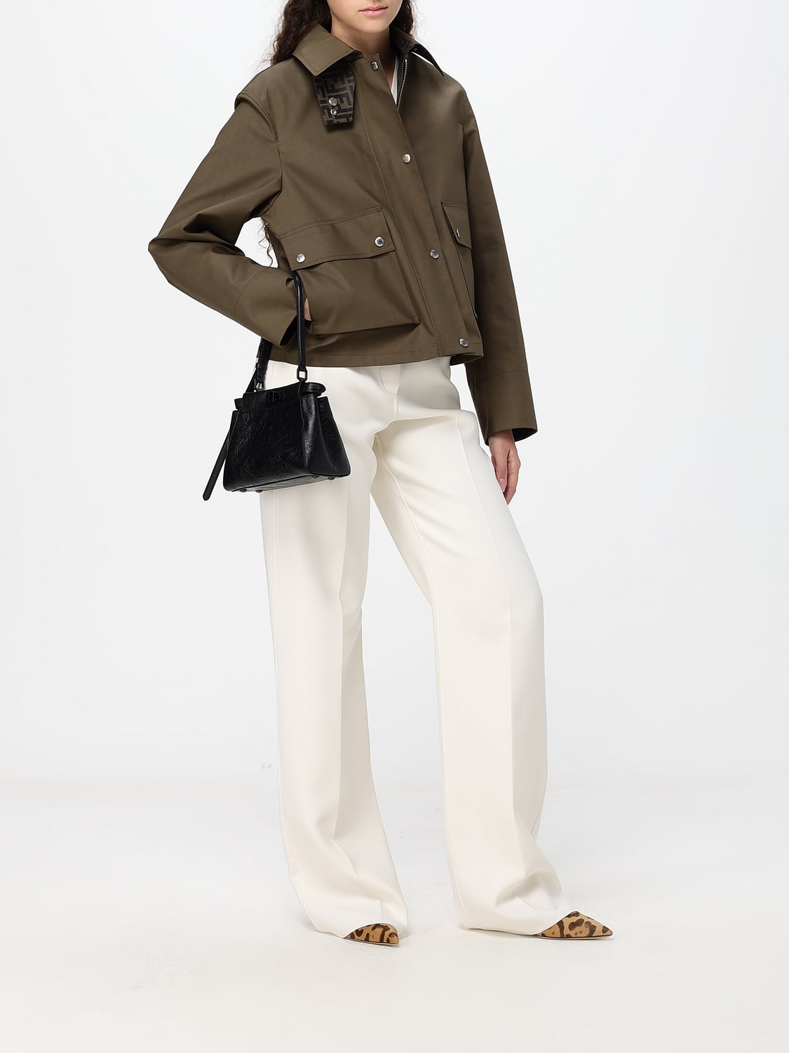 FENDI CHAQUETA: Chaqueta mujer Fendi, Militar - Img 2