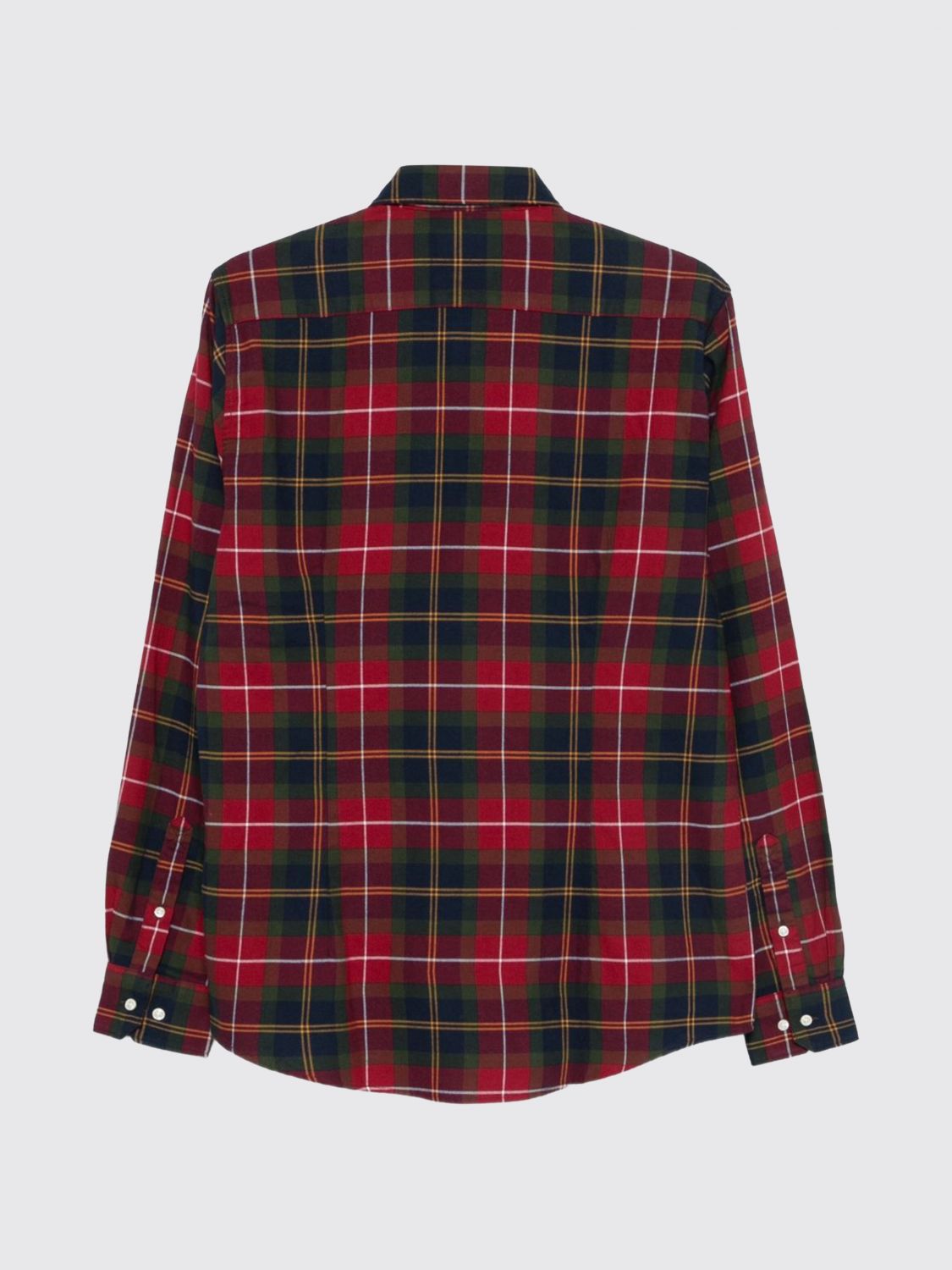 BARBOUR HEMD: Slim-Fit-Karohemd von Barbour aus Baumwolle mit Button-Down-Kragen, Rot - Img 3