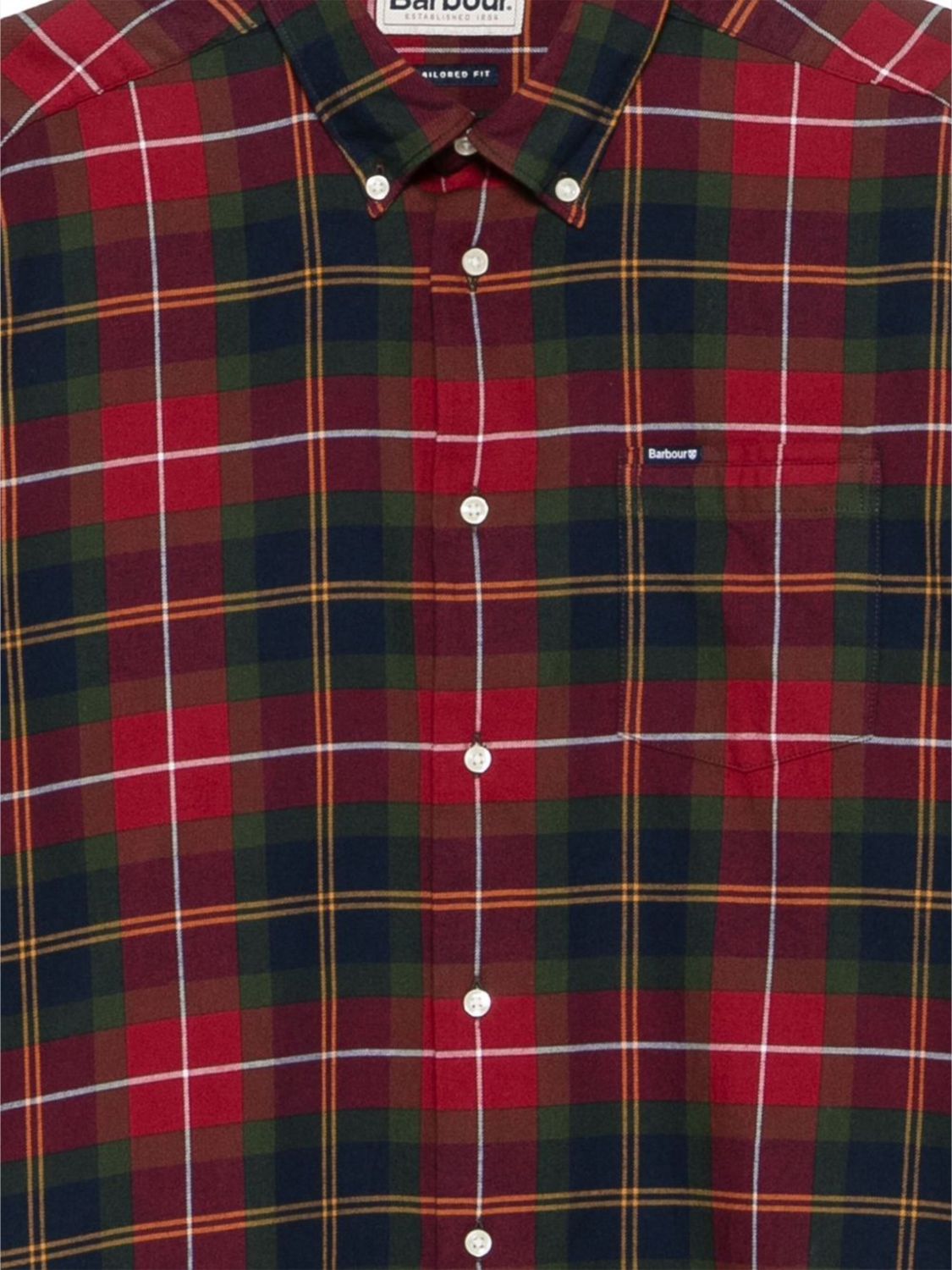 BARBOUR HEMD: Slim-Fit-Karohemd von Barbour aus Baumwolle mit Button-Down-Kragen, Rot - Img 4