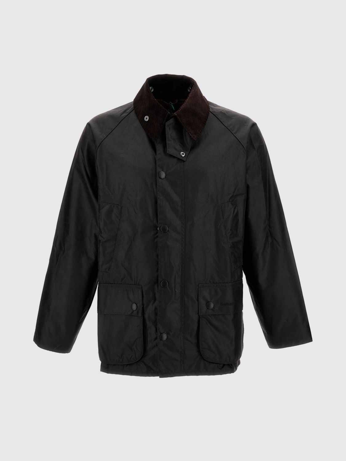 BARBOUR JACKET: Bedale Relaxed Fit Waxed Cotton Jacket BARBOUR with Velvet Collar, Brown - Img 2