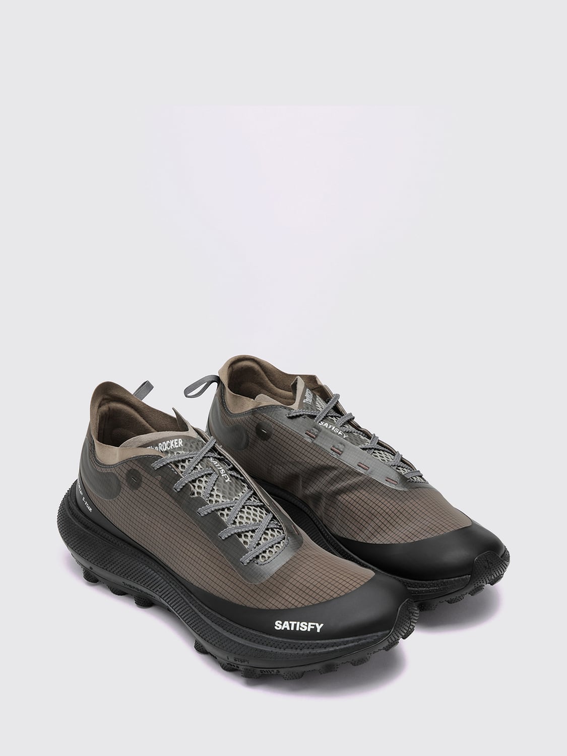 SATISFY SNEAKERS: Satisfy TheROCKER Vibram Breathable Tech Fabric Trainers with Vibram Sole, Brown - Img 2