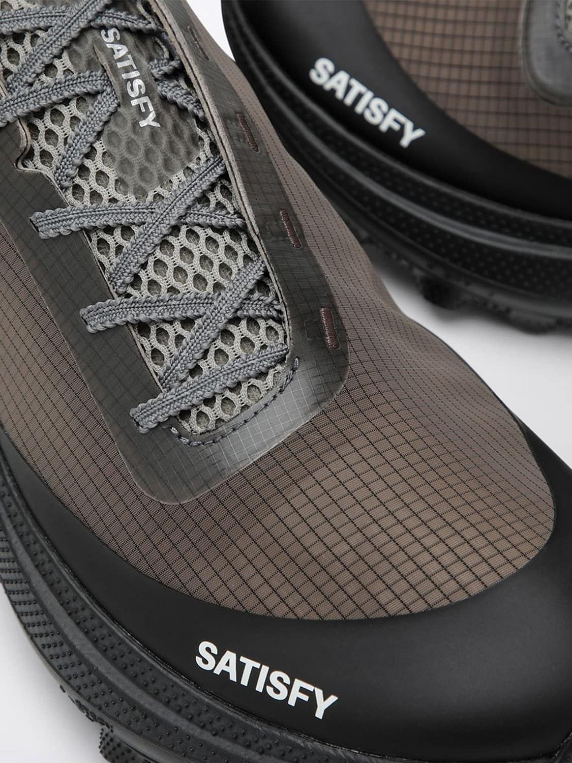 SATISFY SNEAKERS: Satisfy TheROCKER Vibram Breathable Tech Fabric Trainers with Vibram Sole, Brown - Img 4