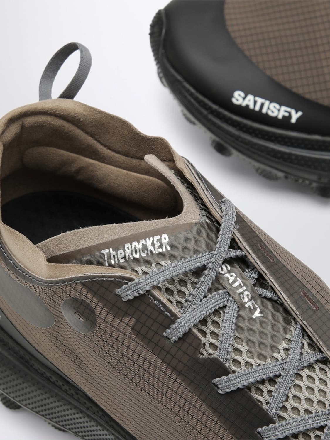 SATISFY SNEAKERS: Satisfy TheROCKER Vibram Breathable Tech Fabric Trainers with Vibram Sole, Brown - Img 6