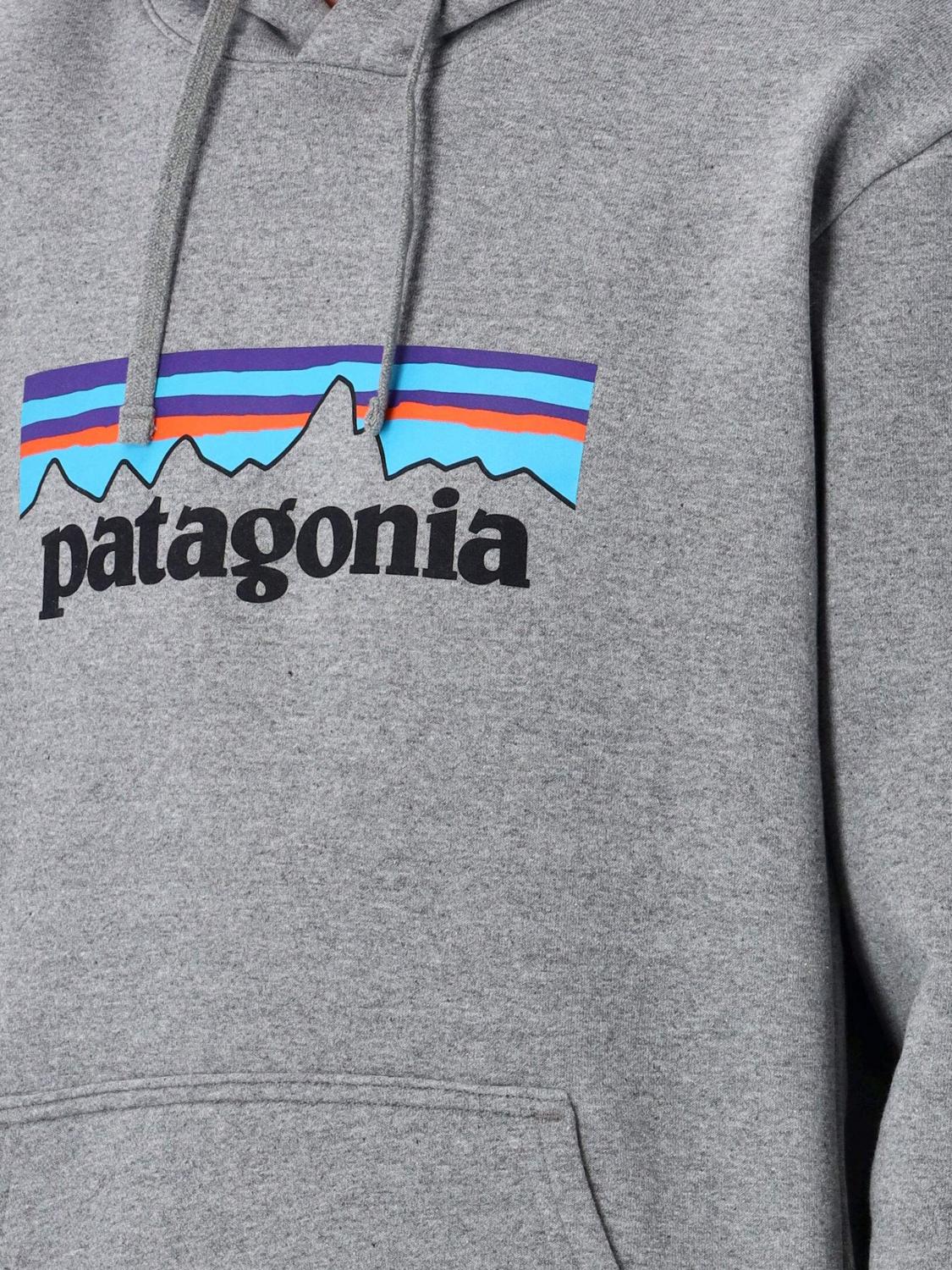 PATAGONIA 卫衣: PATAGONIA 宽松版型袋鼠口袋连帽卫衣,采用再生棉混纺面料, 灰色 - Img 3