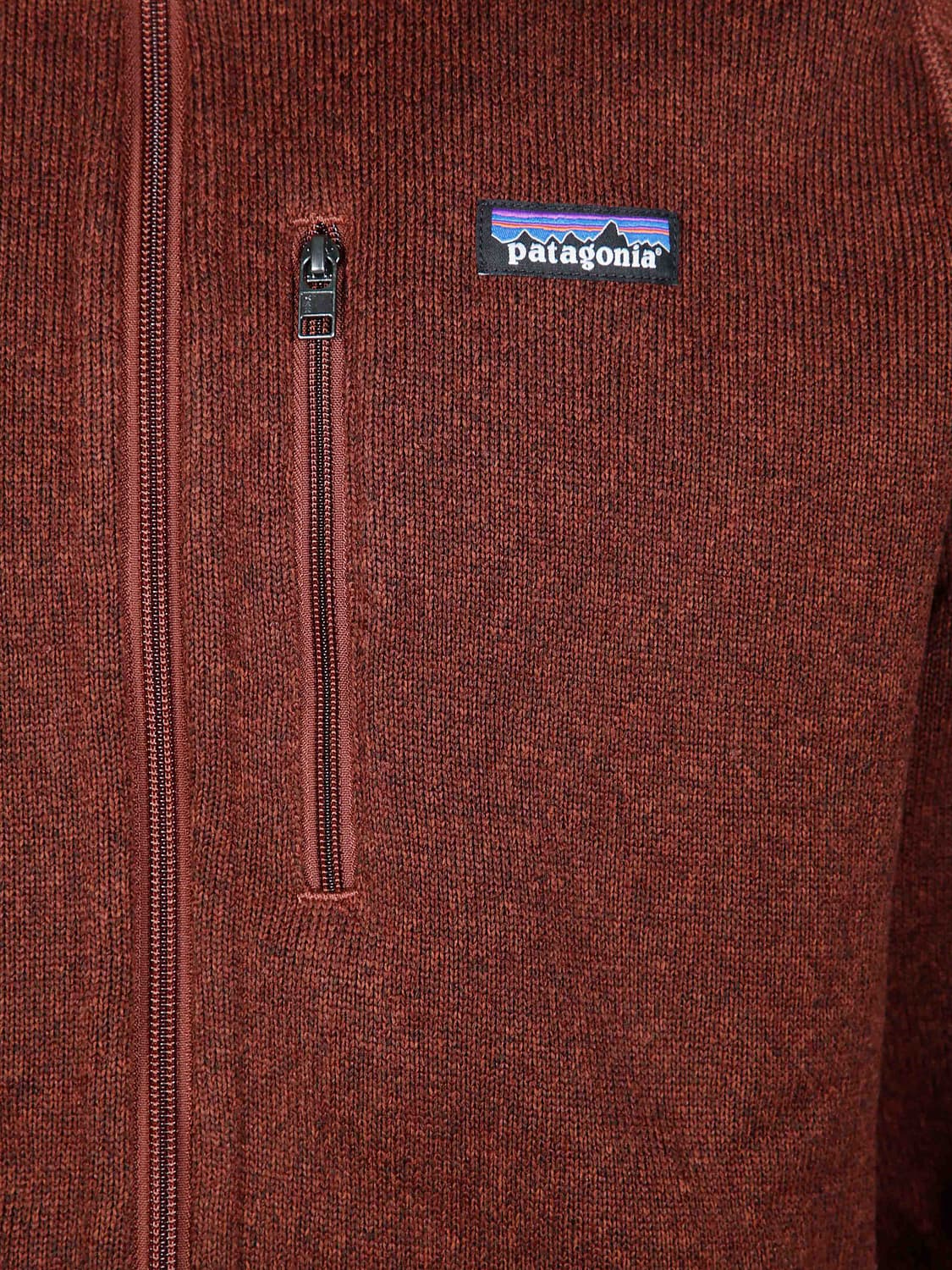 PATAGONIA JACKET: Patagonia Recycled Polyester Full-Zip Fleece Jacket with High Neck, Brown - Img 4