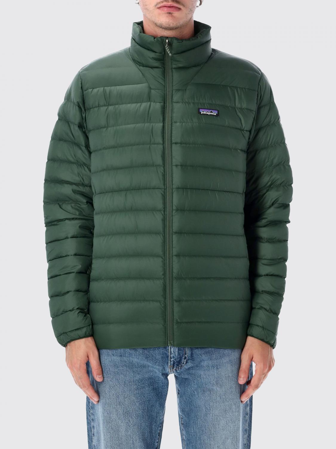 PATAGONIA JACKET: Patagonia Quilted Water-Repellent Recycled Nylon Down Jacket with High Neck, Green - Img 1