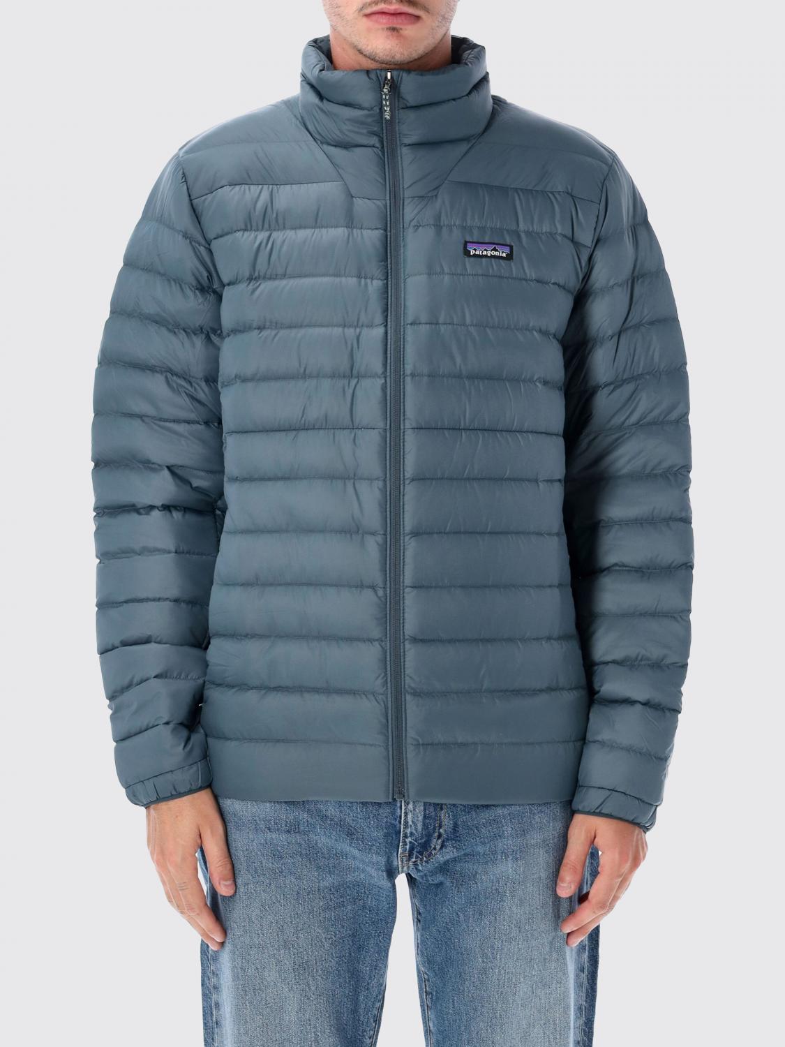 PATAGONIA JACKET: Patagonia Quilted Water-Repellent Recycled Nylon Down Jacket with High Neck, Navy - Img 1