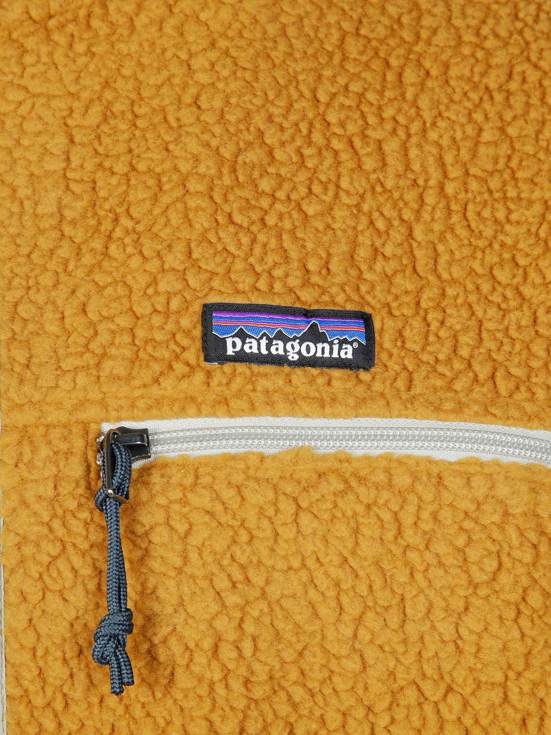 PATAGONIA JACKET: Patagonia Ms Retro Fleece Jacket with High Collar and Embroidered Logo, Burnt - Img 4