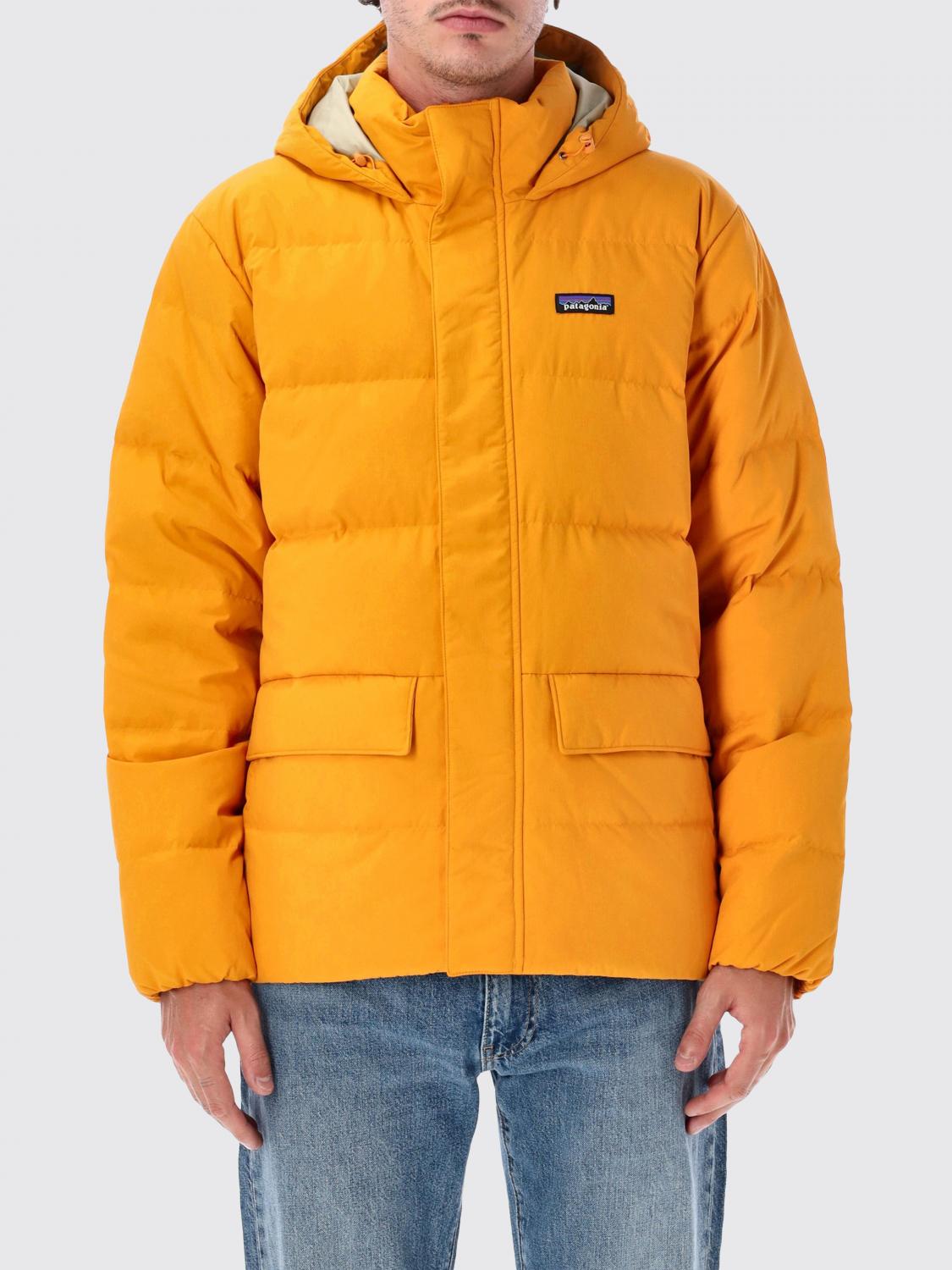 PATAGONIA JACKET: Patagonia Sisar Polyester Puffer Jacket with Hood and Appliqué Logo, Orange - Img 1