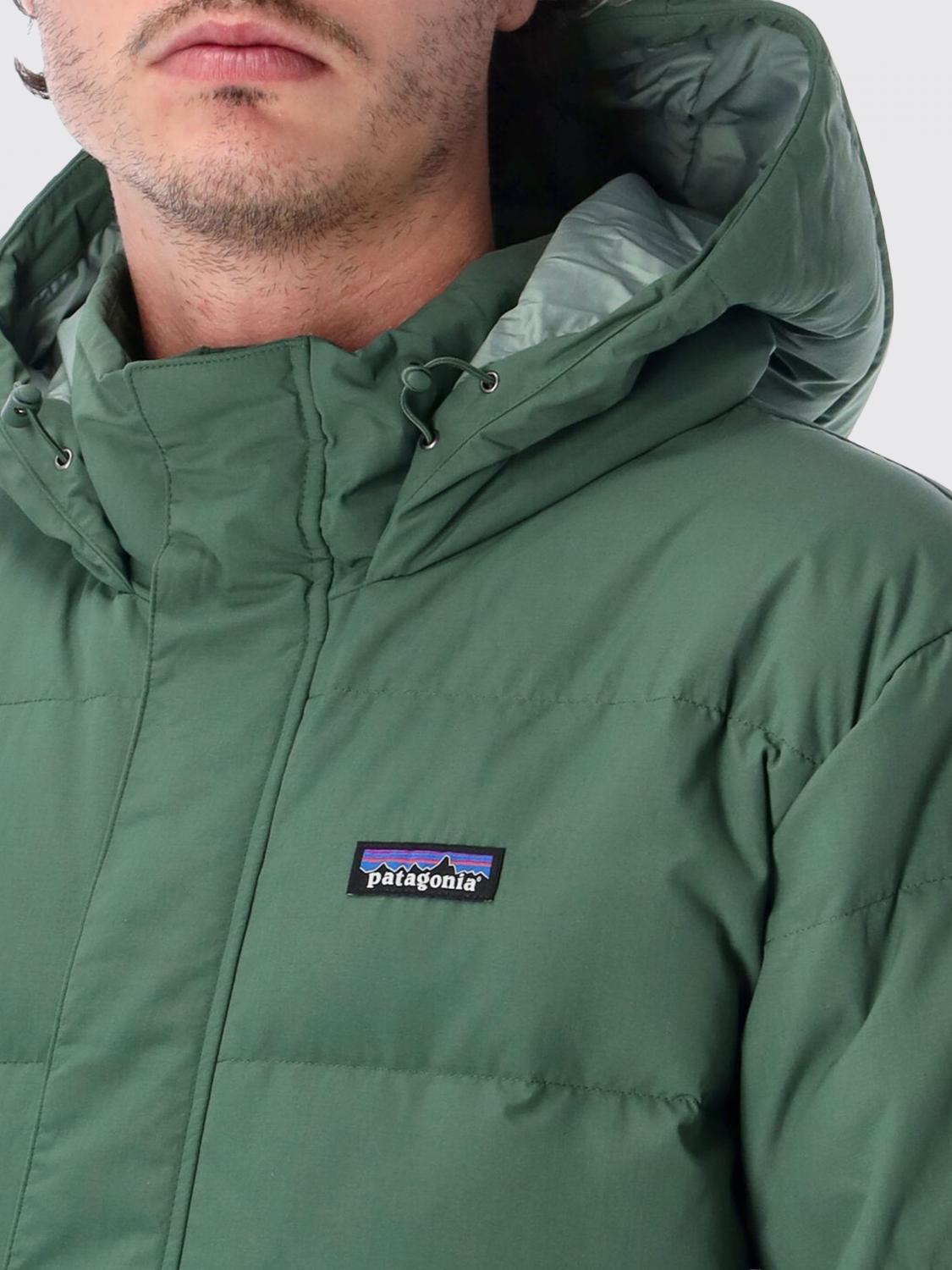 PATAGONIA JACKET: Patagonia Sisar Polyester Puffer Jacket with Hood and Appliqué Logo, Green - Img 3
