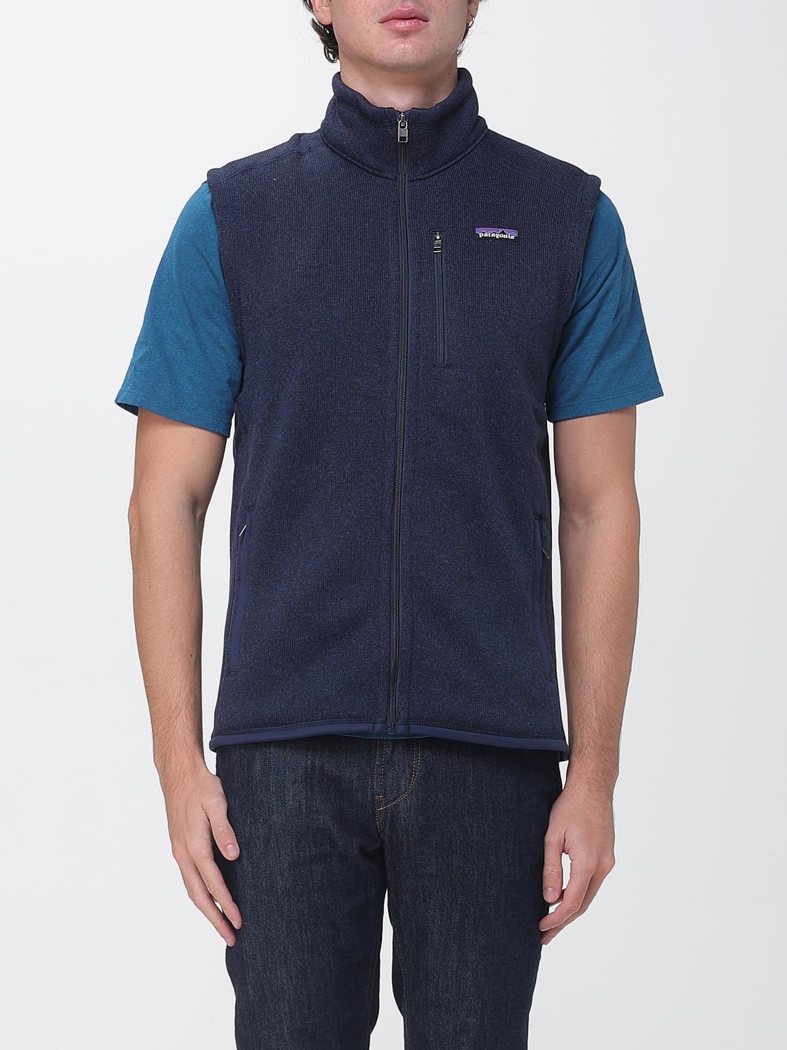 PATAGONIA SUIT VEST: Better Sweater™ Patagonia Technical Recycled Fleece Vest with High Neck, Navy - Img 1