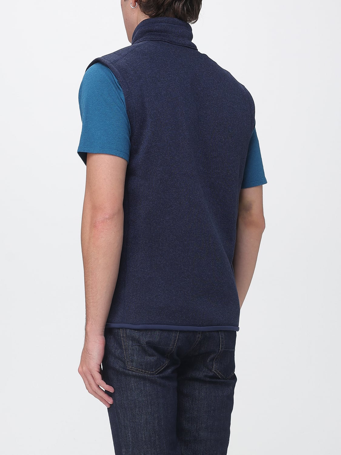 PATAGONIA SUIT VEST: Better Sweater™ Patagonia Technical Recycled Fleece Vest with High Neck, Navy - Img 2