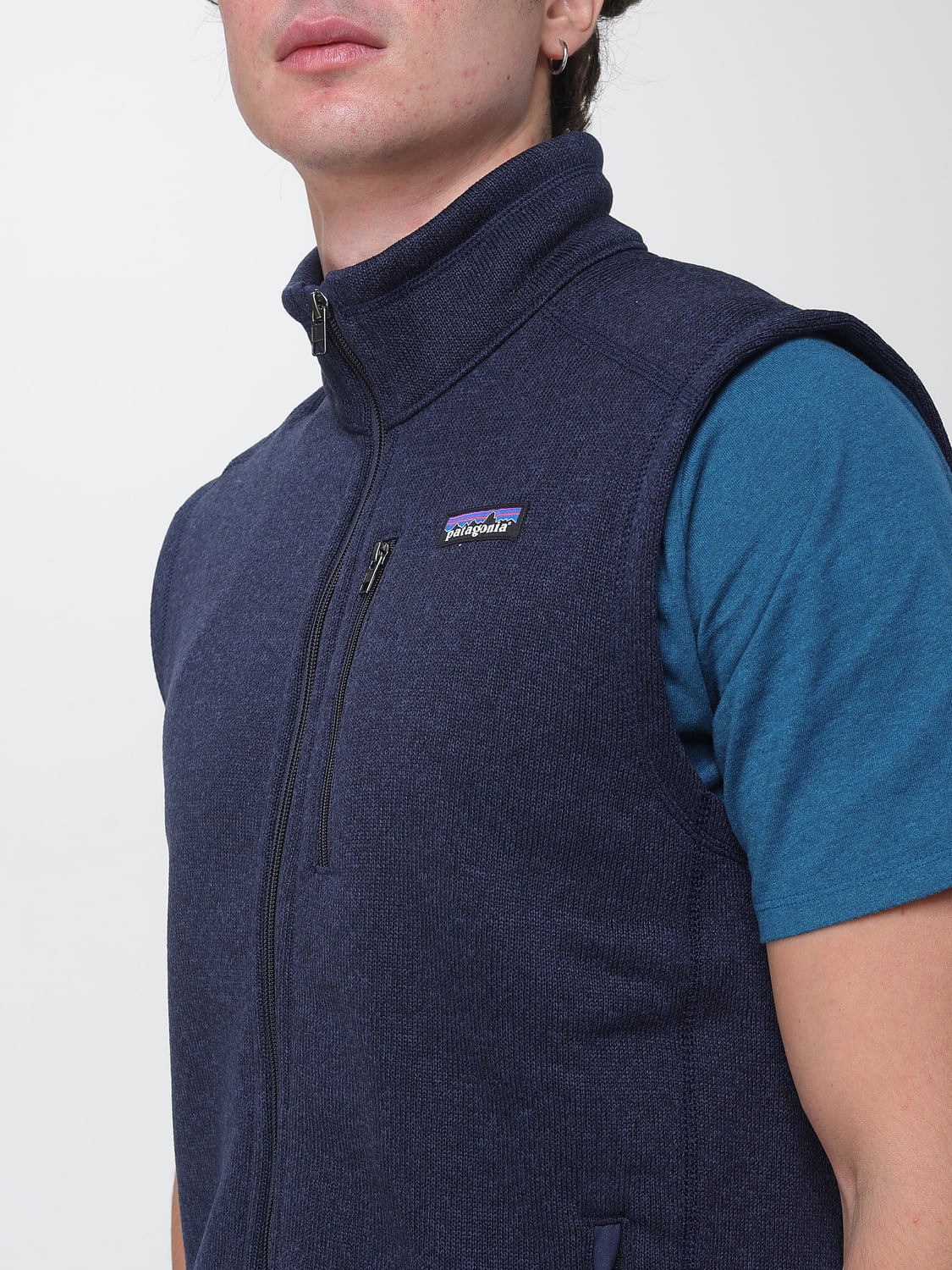 PATAGONIA SUIT VEST: Better Sweater™ Patagonia Technical Recycled Fleece Vest with High Neck, Navy - Img 4