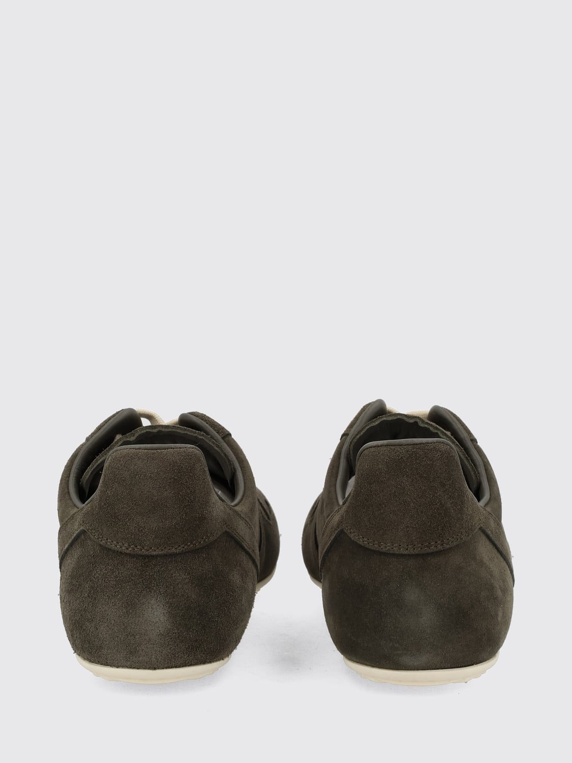 RICK OWENS SNEAKERS: Rick Owens Suede Low Top Trainers with Rubber Sole, Grey - Img 3