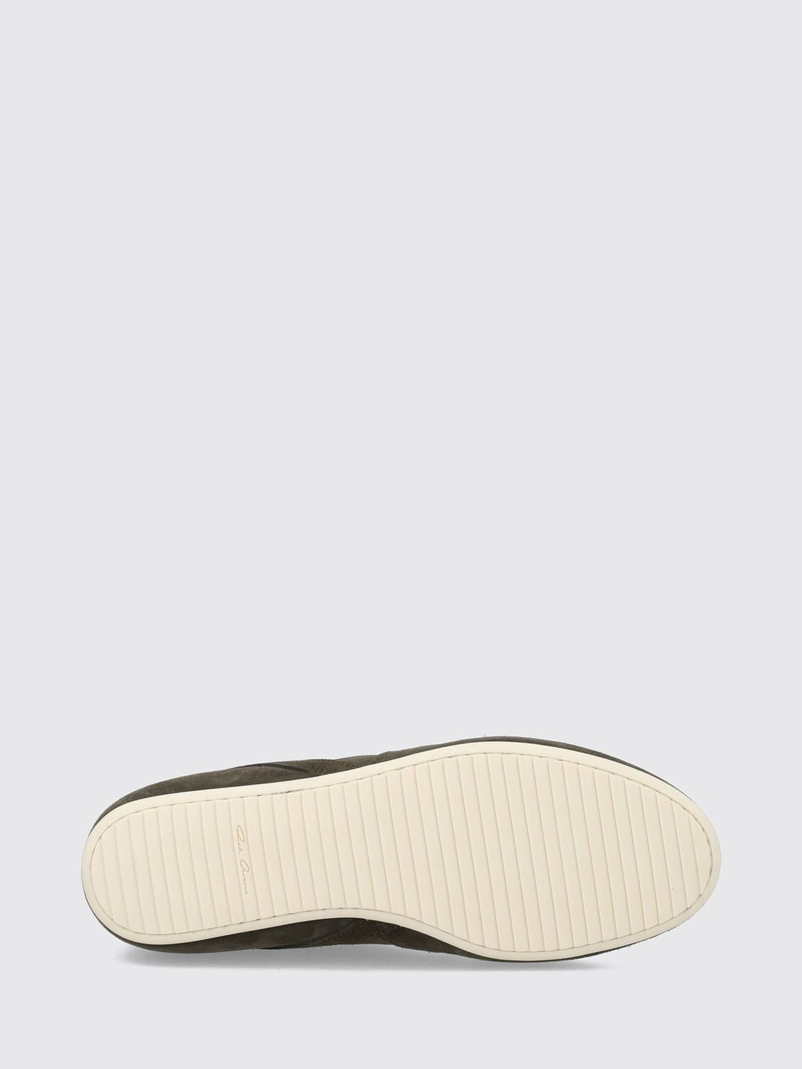 RICK OWENS SNEAKERS: Rick Owens Suede Low Top Trainers with Rubber Sole, Grey - Img 6