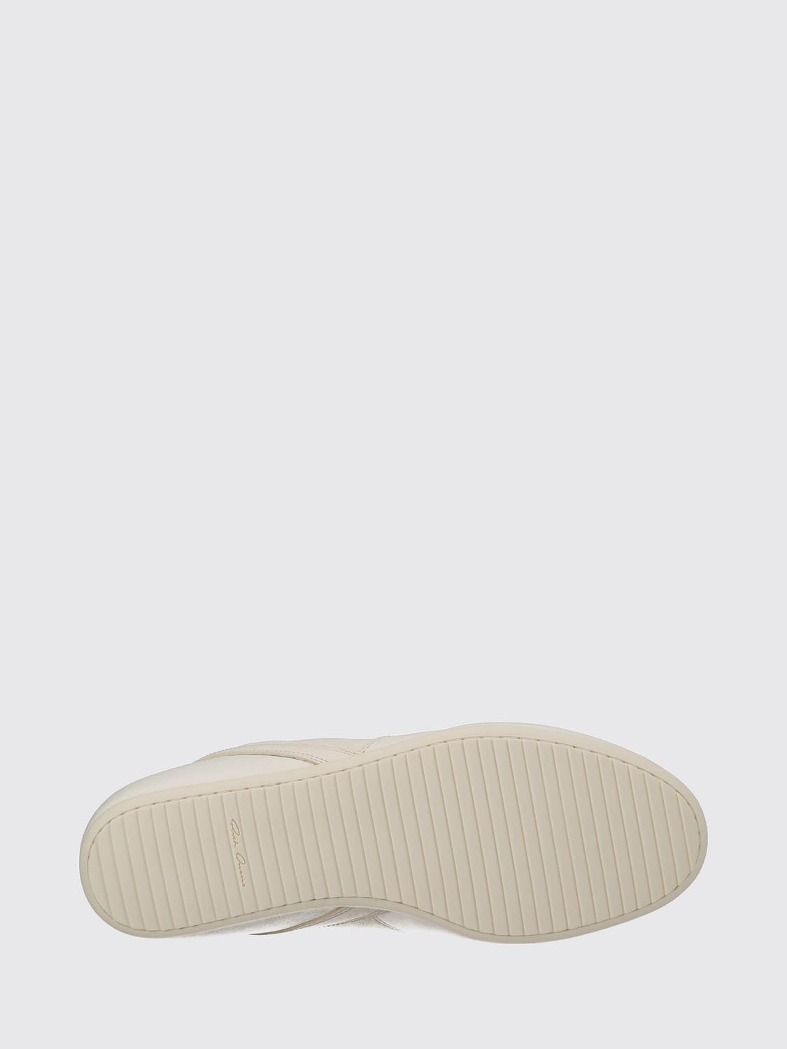 RICK OWENS SNEAKERS: Rick Owens Smooth Leather Low Top Trainers with Rubber Sole, White - Img 6