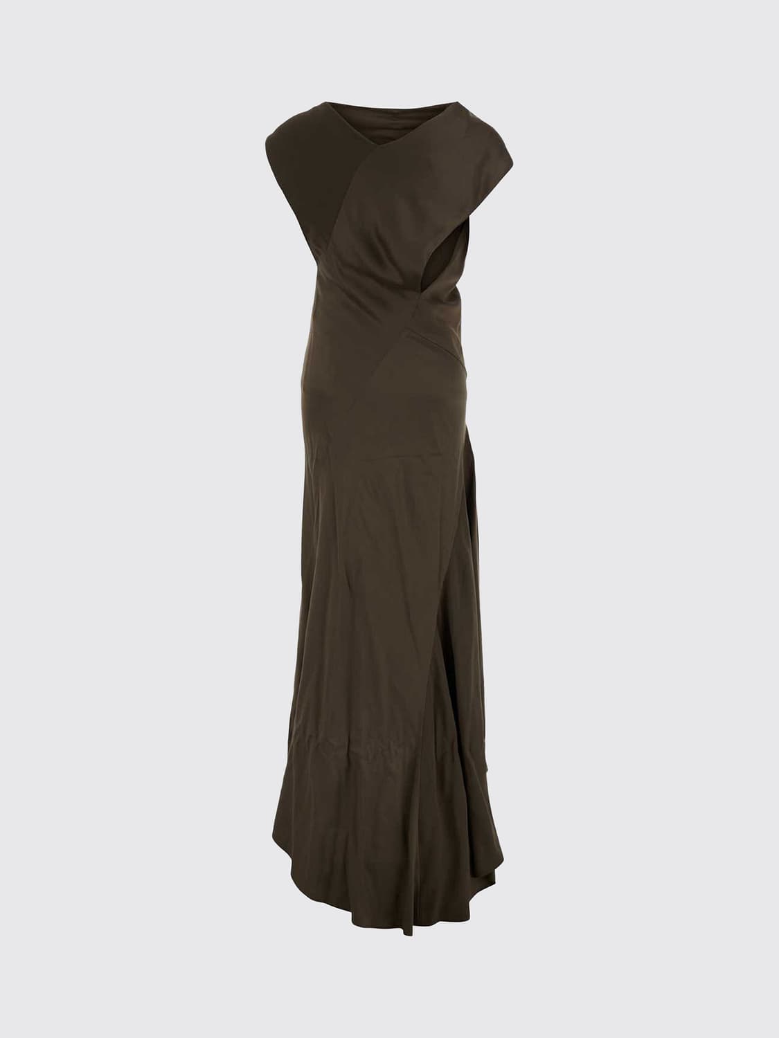 ALBERTA FERRETTI VESTIDO: Vestido largo de ceremonia Alberta Ferretti tipo lencero en satén, Gris - Img 3