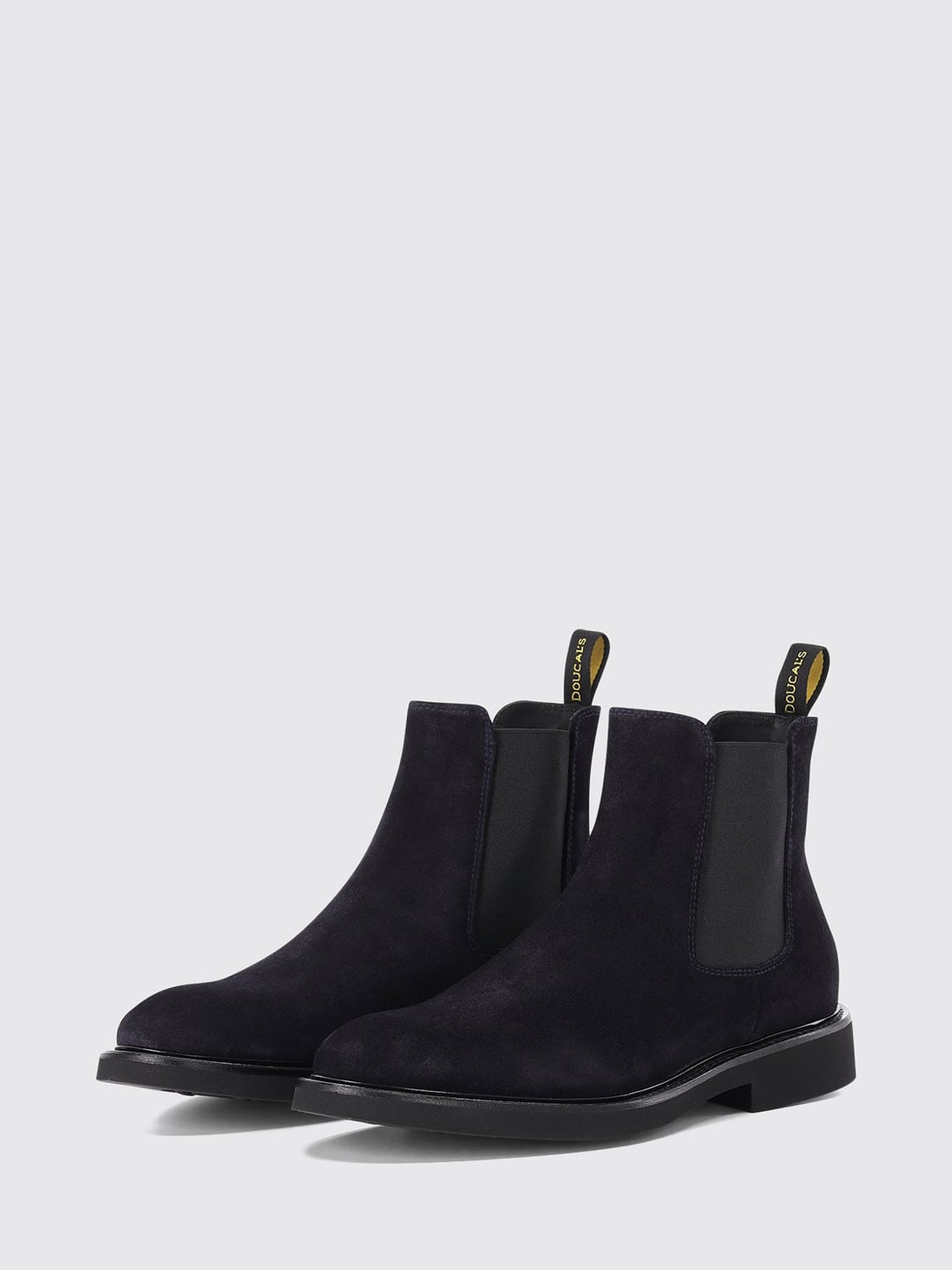 DOUCAL'S BOOT: Doucal's Suede Chelsea Boots with Rear Pull Tab, Blue - Img 1