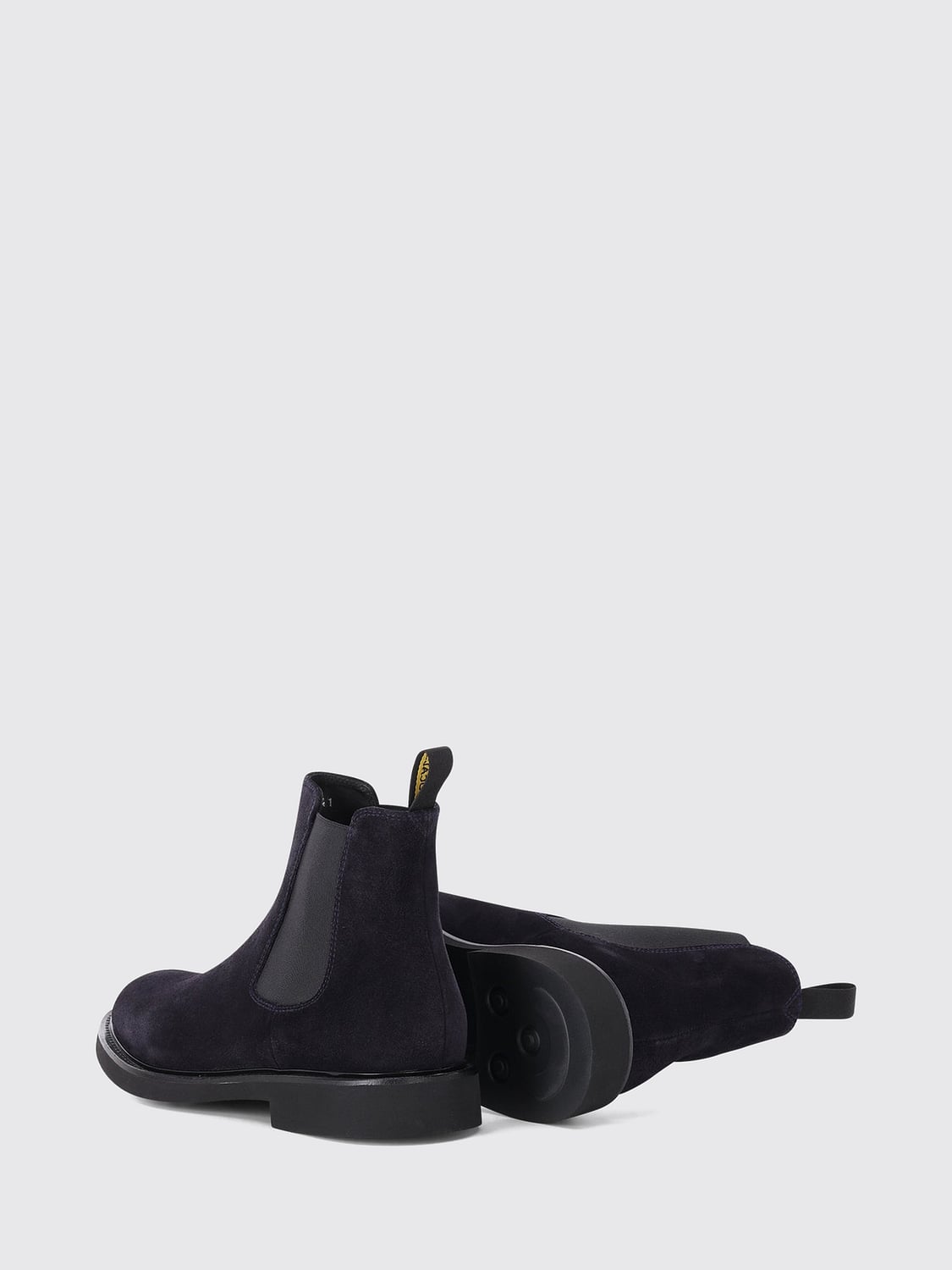DOUCAL'S BOOT: Doucal's Suede Chelsea Boots with Rear Pull Tab, Blue - Img 2