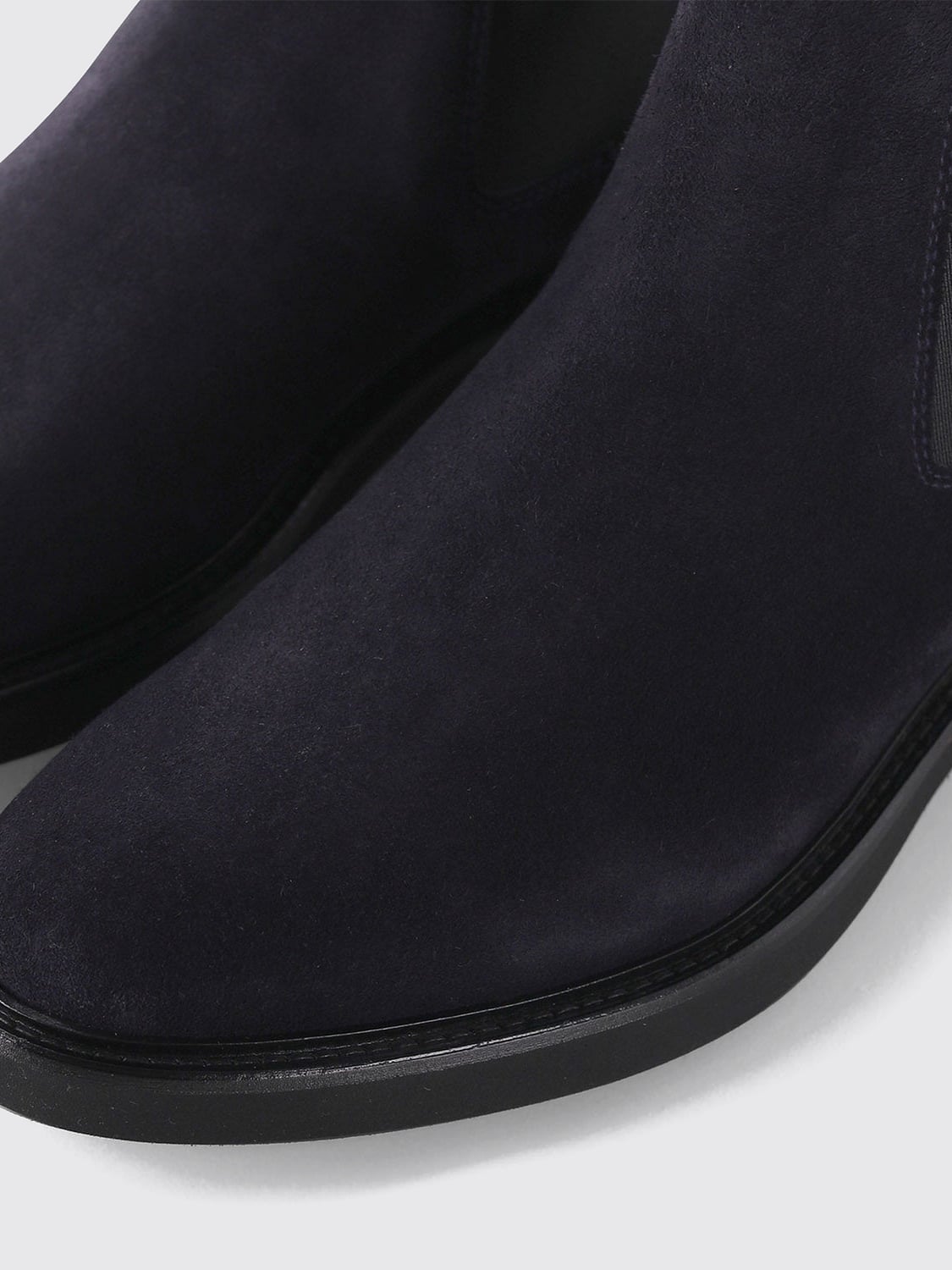 DOUCAL'S BOOT: Doucal's Suede Chelsea Boots with Rear Pull Tab, Blue - Img 3