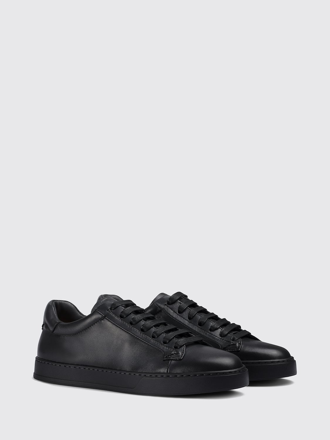 DOUCAL'S BASKETS: Baskets Morgan Doucal's en cuir de veau lisse avec semelle en caoutchouc, Anthracite - Img 2