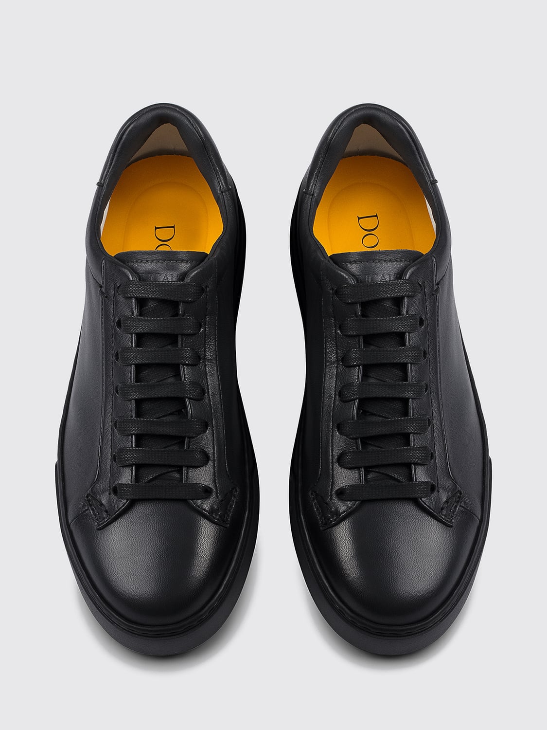 DOUCAL'S BASKETS: Baskets Morgan Doucal's en cuir de veau lisse avec semelle en caoutchouc, Anthracite - Img 3