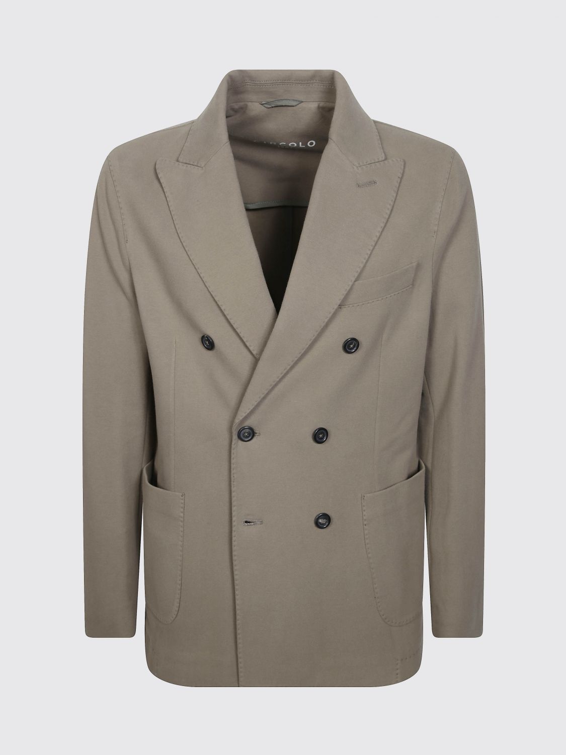 CIRCOLO 1901 JACKET: Circolo 1901 Slim Fit Double-Breasted Cashmere Blazer, Beige - Img 2