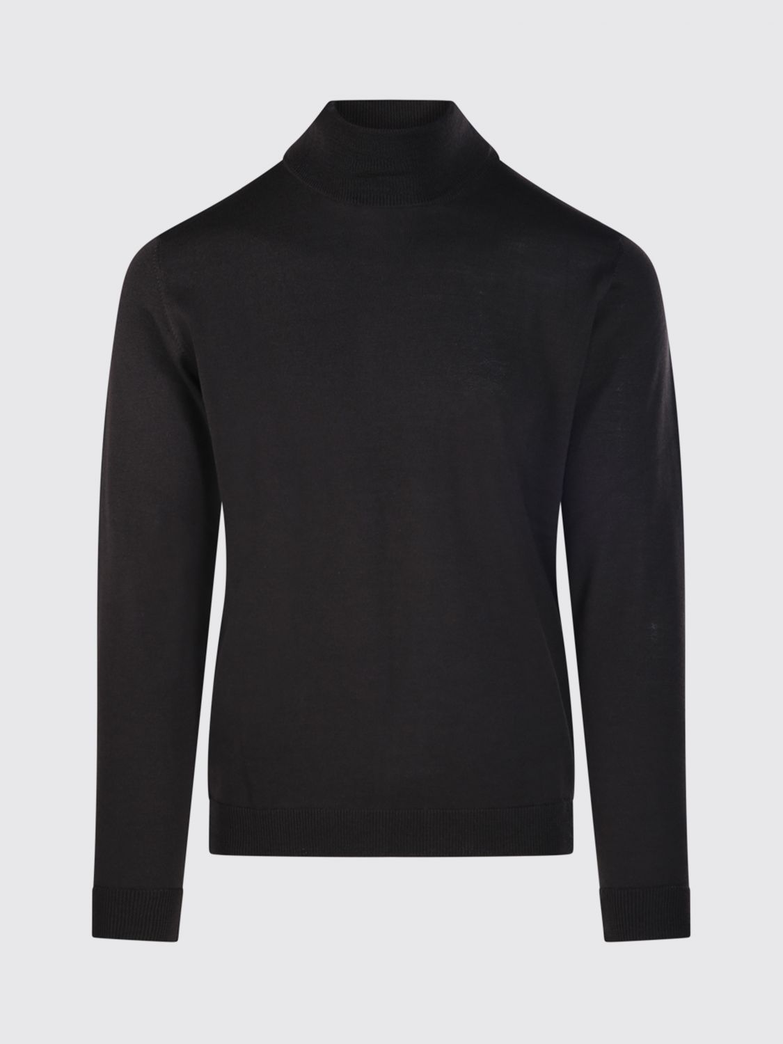 ROBERTO COLLINA JUMPER: Roberto Collina Extrafine Merino Wool Long-Sleeved Turtleneck, Brown - Img 2