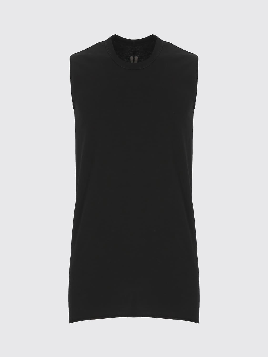 RICK OWENS T-SHIRT: Rick Owens Slim Fit Cotton Tank Top with Crew Neck, Black - Img 2