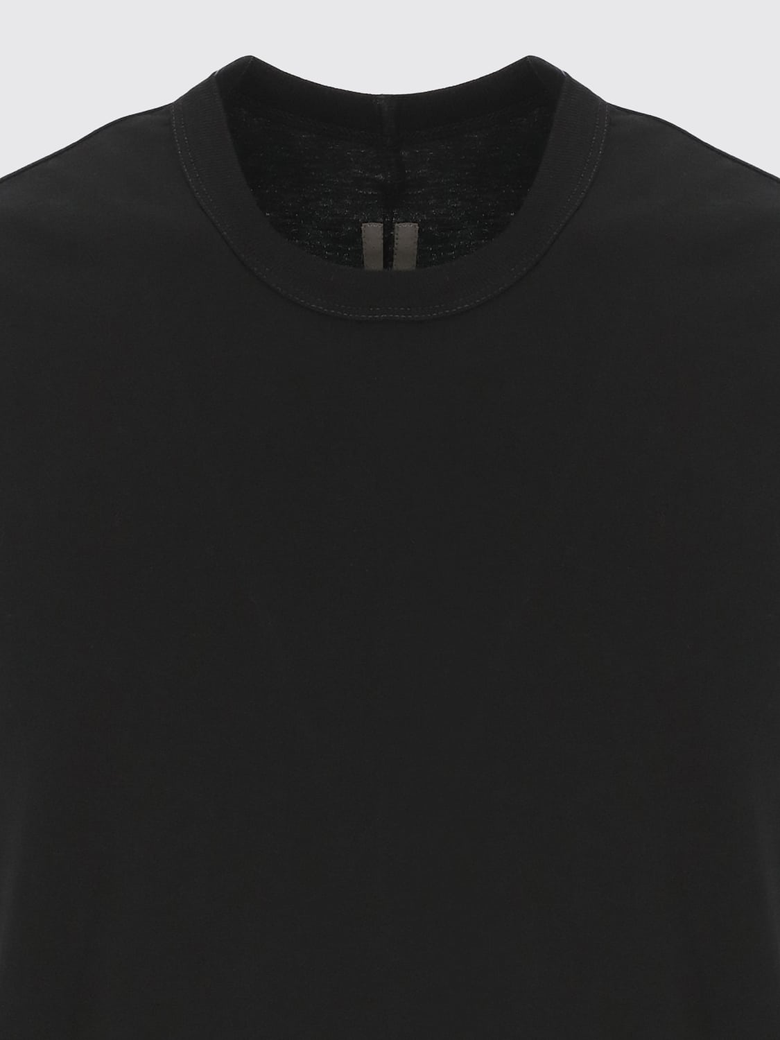 RICK OWENS T-SHIRT: Rick Owens Slim Fit Cotton Tank Top with Crew Neck, Black - Img 4