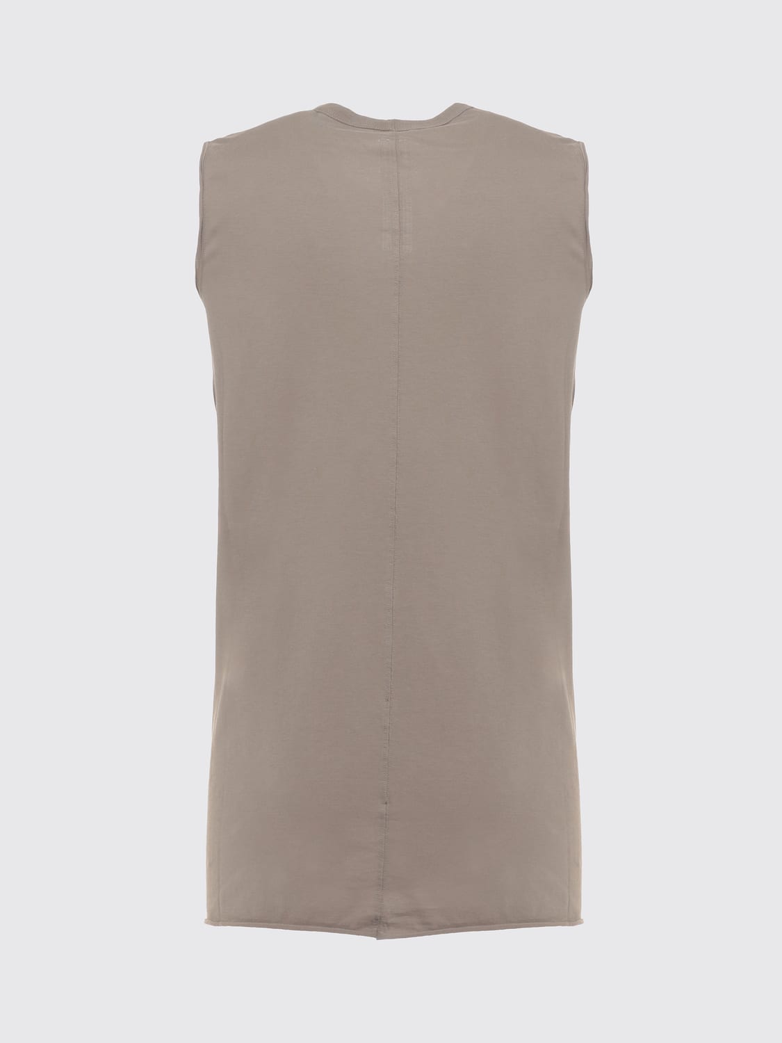 RICK OWENS T-SHIRT: Rick Owens Slim Fit Cotton Tank Top with Crew Neck, Grey - Img 3
