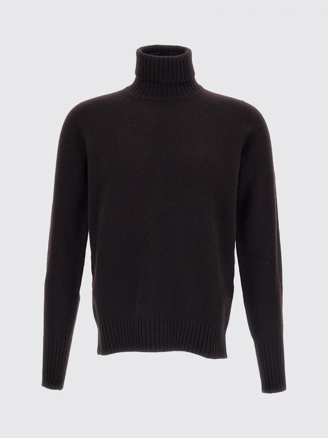 DRUMOHR SWEATER: Drumohr Long-Sleeved Turtleneck in Pure and Soft 100% Lambswool, Brown - Img 2