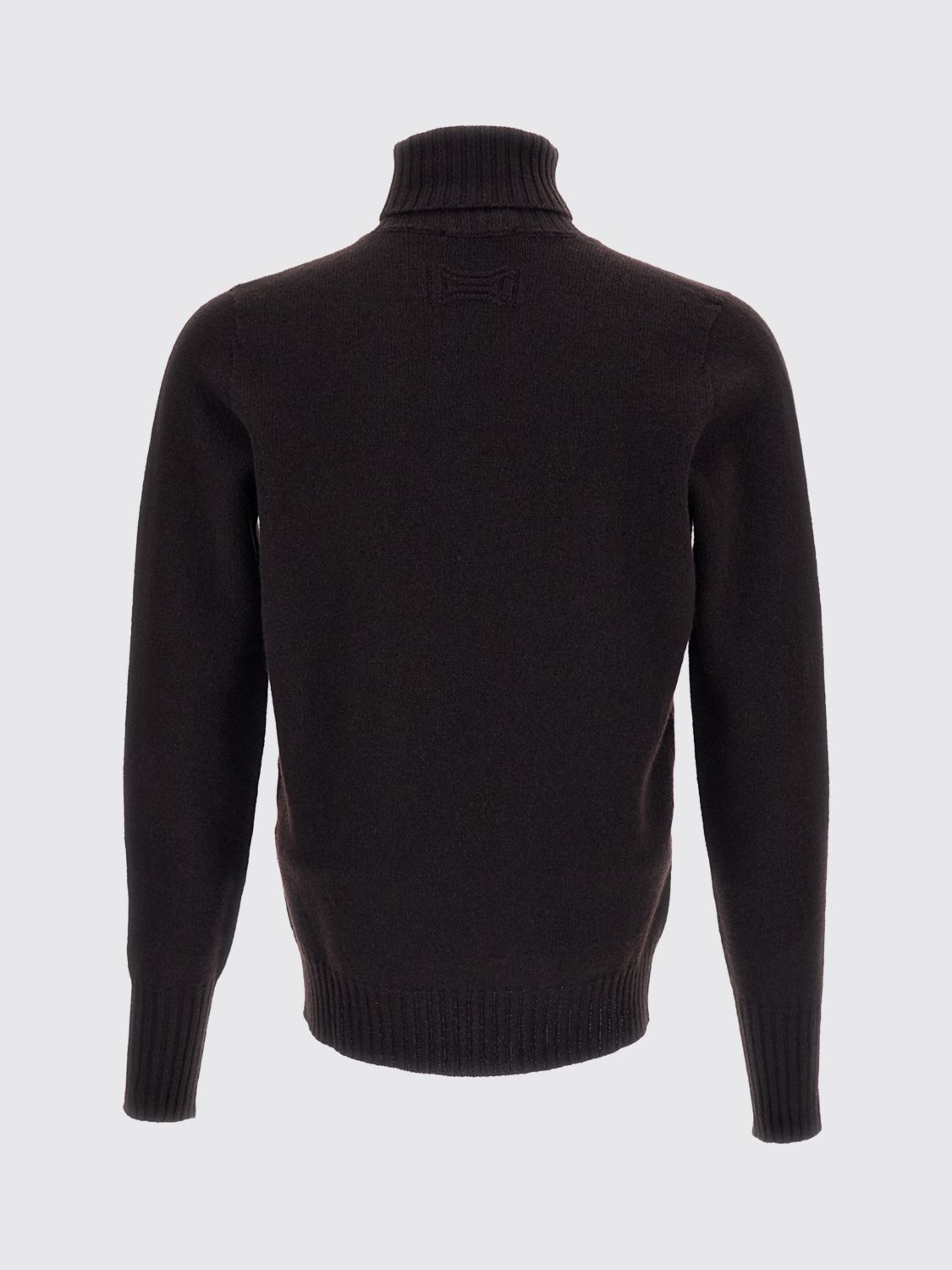 DRUMOHR SWEATER: Drumohr Long-Sleeved Turtleneck in Pure and Soft 100% Lambswool, Brown - Img 3