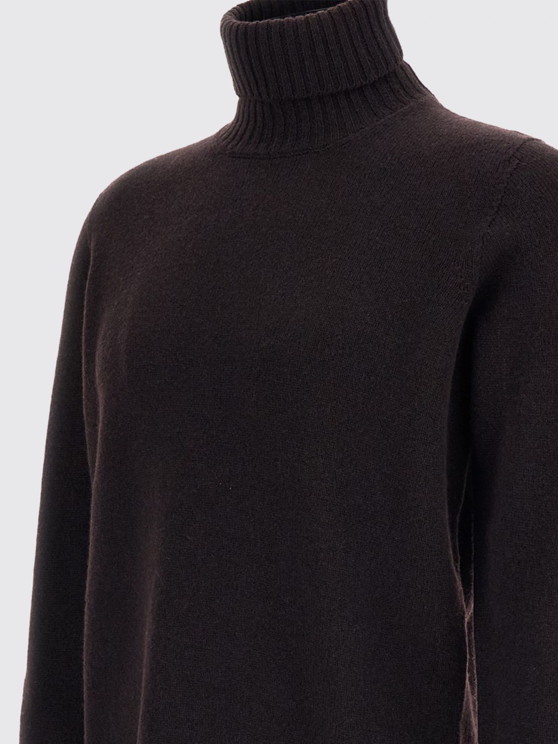 DRUMOHR SWEATER: Drumohr Long-Sleeved Turtleneck in Pure and Soft 100% Lambswool, Brown - Img 4